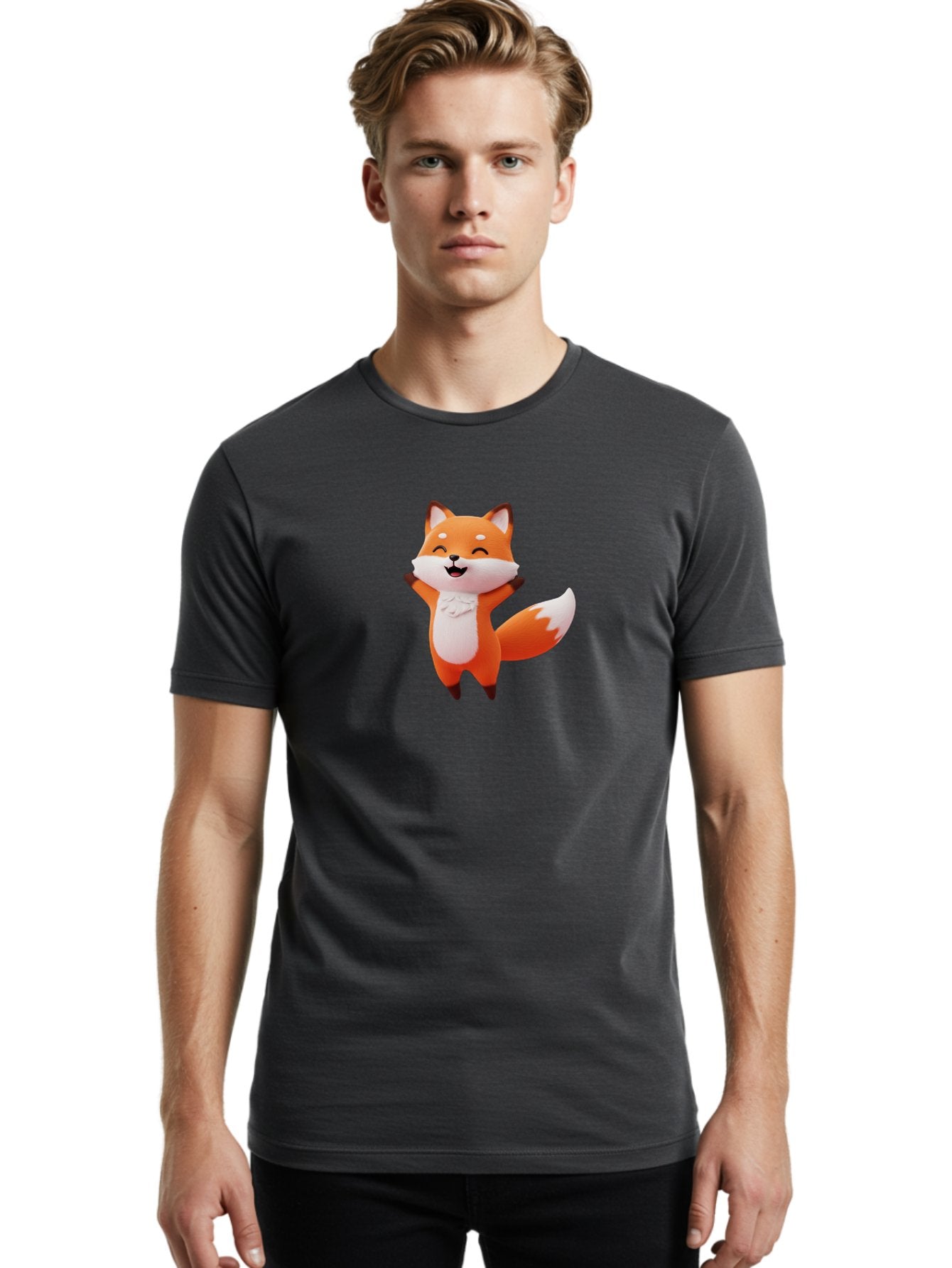 Cartoon-Fox-3 Men'S Graphic Tee, 100% Cotton, Comfortable Casual Summer Wear, Machine Washable, Vintage Camera, Old Camera, Antique Camera, Black Camera, Classic Photography, Photography Equipment, Nostalgic Device, Film Camera, Camera Art Baj385 29