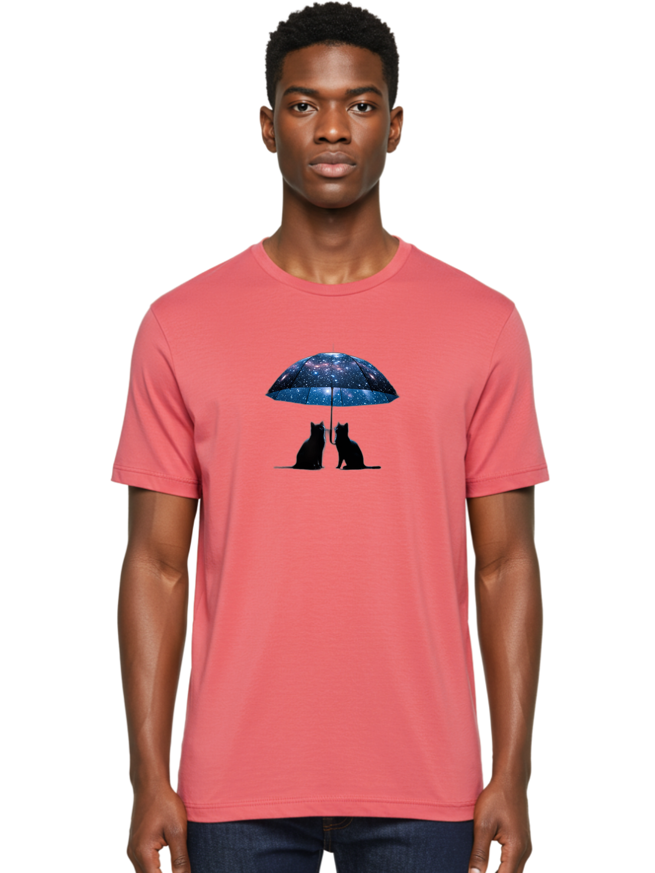 Cats-Under-Galaxy-Umbrella Men'S Graphic Tee, 100% Cotton, Comfortable Casual Summer Wear, Machine Washable, Vintage Camera, Old Camera, Antique Camera, Black Camera, Classic Photography, Photography Equipment, Nostalgic Device, Film Camera, Baj389 16