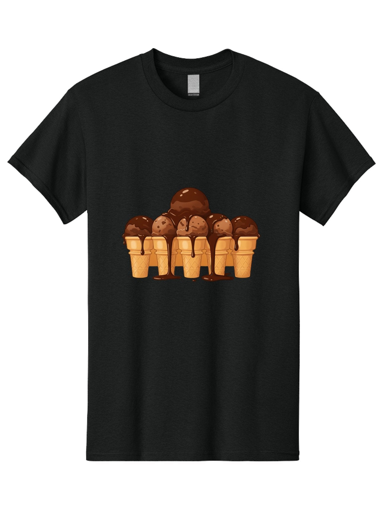 Chocolate-Ice-Cream-Cones-1 Men'S Graphic Tee, 100% Cotton, Comfortable Casual Summer Wear, Machine Washable, Vintage Camera, Old Camera, Antique Camera, Black Camera, Classic Photography, Photography Equipment, Nostalgic Device, Film Camera, Baj393 12
