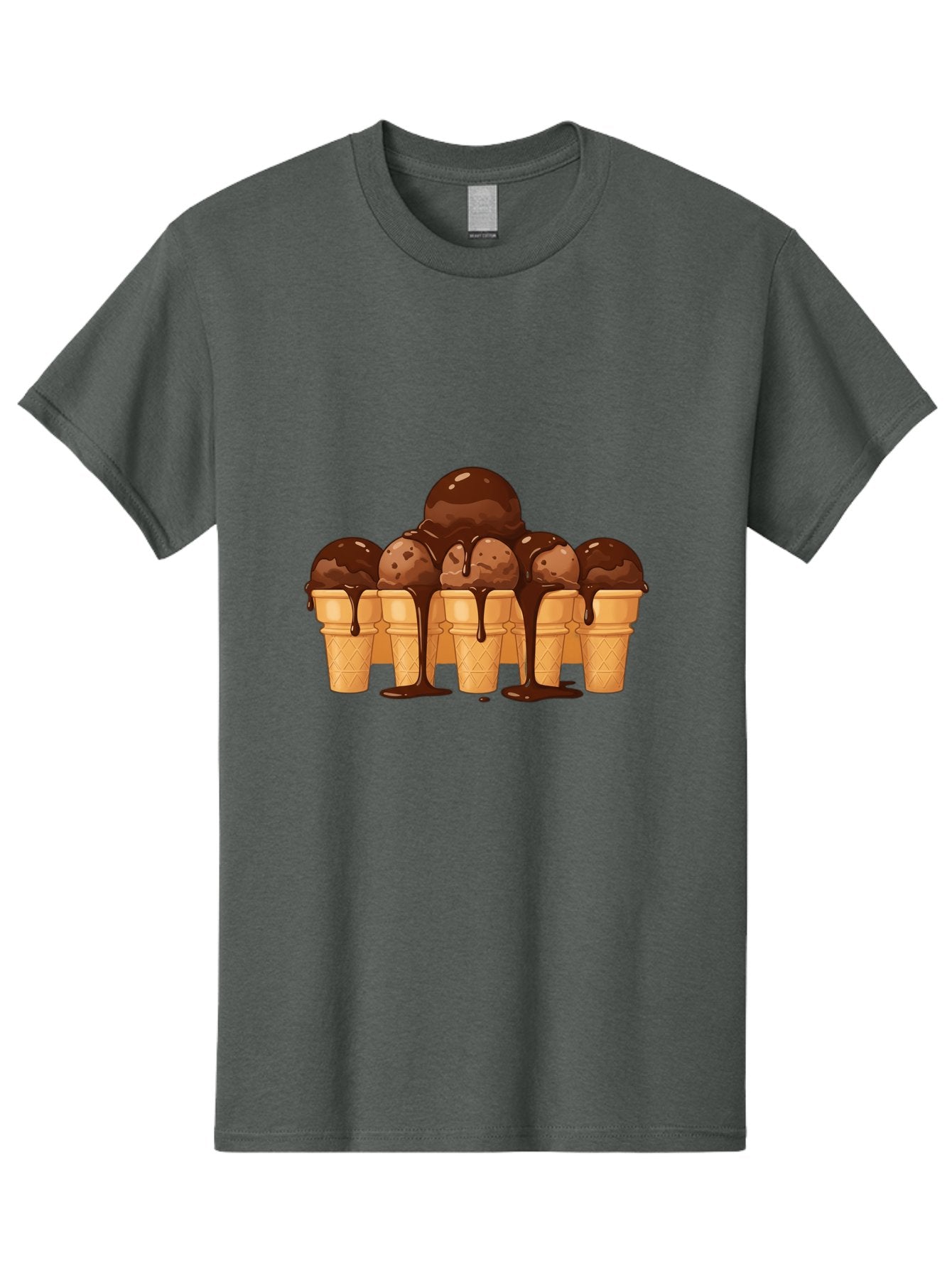 Chocolate-Ice-Cream-Cones-1 Men'S Graphic Tee, 100% Cotton, Comfortable Casual Summer Wear, Machine Washable, Vintage Camera, Old Camera, Antique Camera, Black Camera, Classic Photography, Photography Equipment, Nostalgic Device, Film Camera, Baj393 4