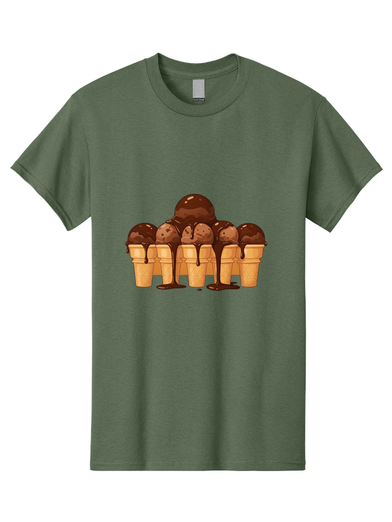 Chocolate-Ice-Cream-Cones-1 Men'S Graphic Tee, 100% Cotton, Comfortable Casual Summer Wear, Machine Washable, Vintage Camera, Old Camera, Antique Camera, Black Camera, Classic Photography, Photography Equipment, Nostalgic Device, Film Camera, Baj393 15