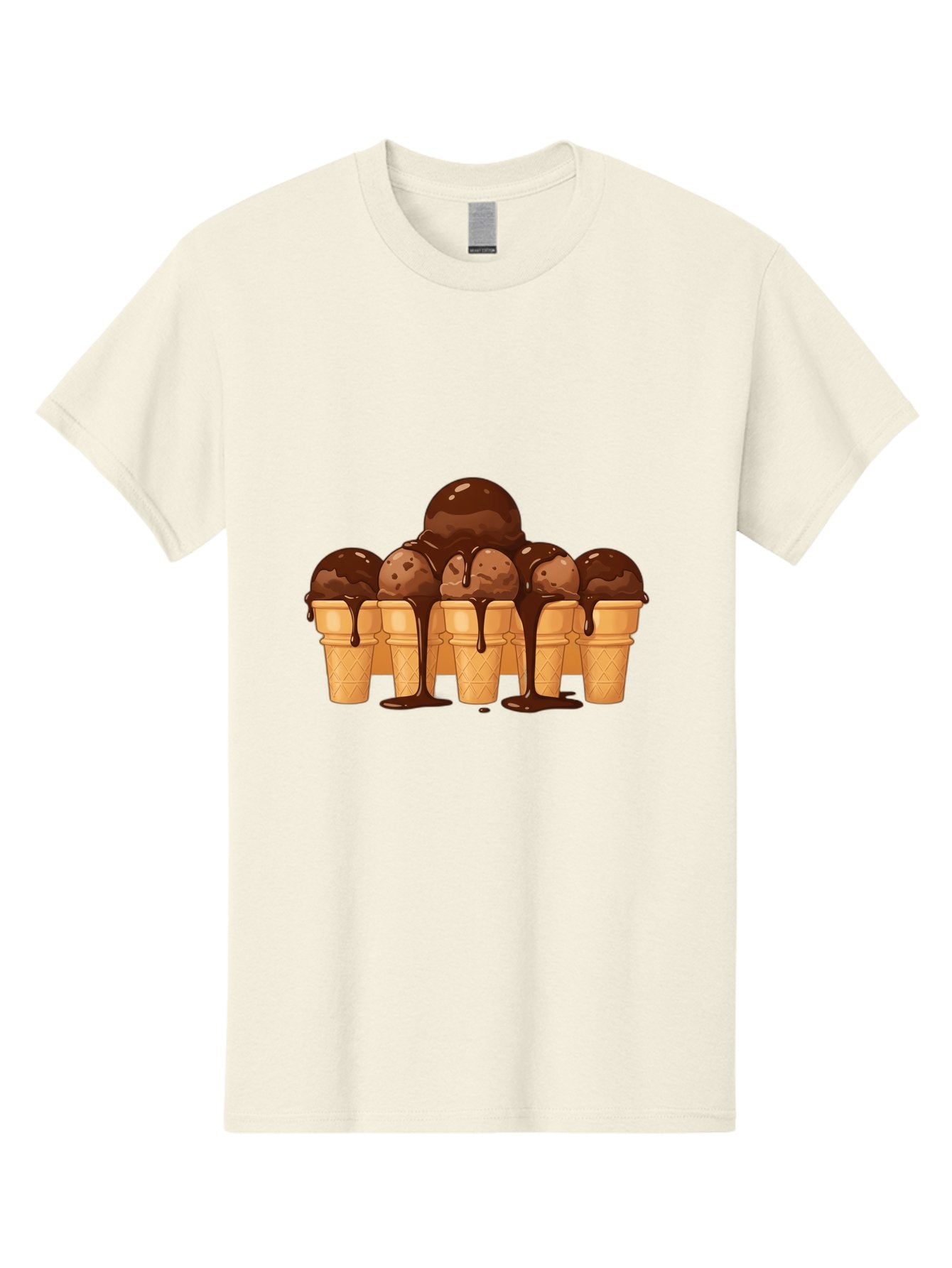 Chocolate-Ice-Cream-Cones-1 Men'S Graphic Tee, 100% Cotton, Comfortable Casual Summer Wear, Machine Washable, Vintage Camera, Old Camera, Antique Camera, Black Camera, Classic Photography, Photography Equipment, Nostalgic Device, Film Camera, Baj393 8