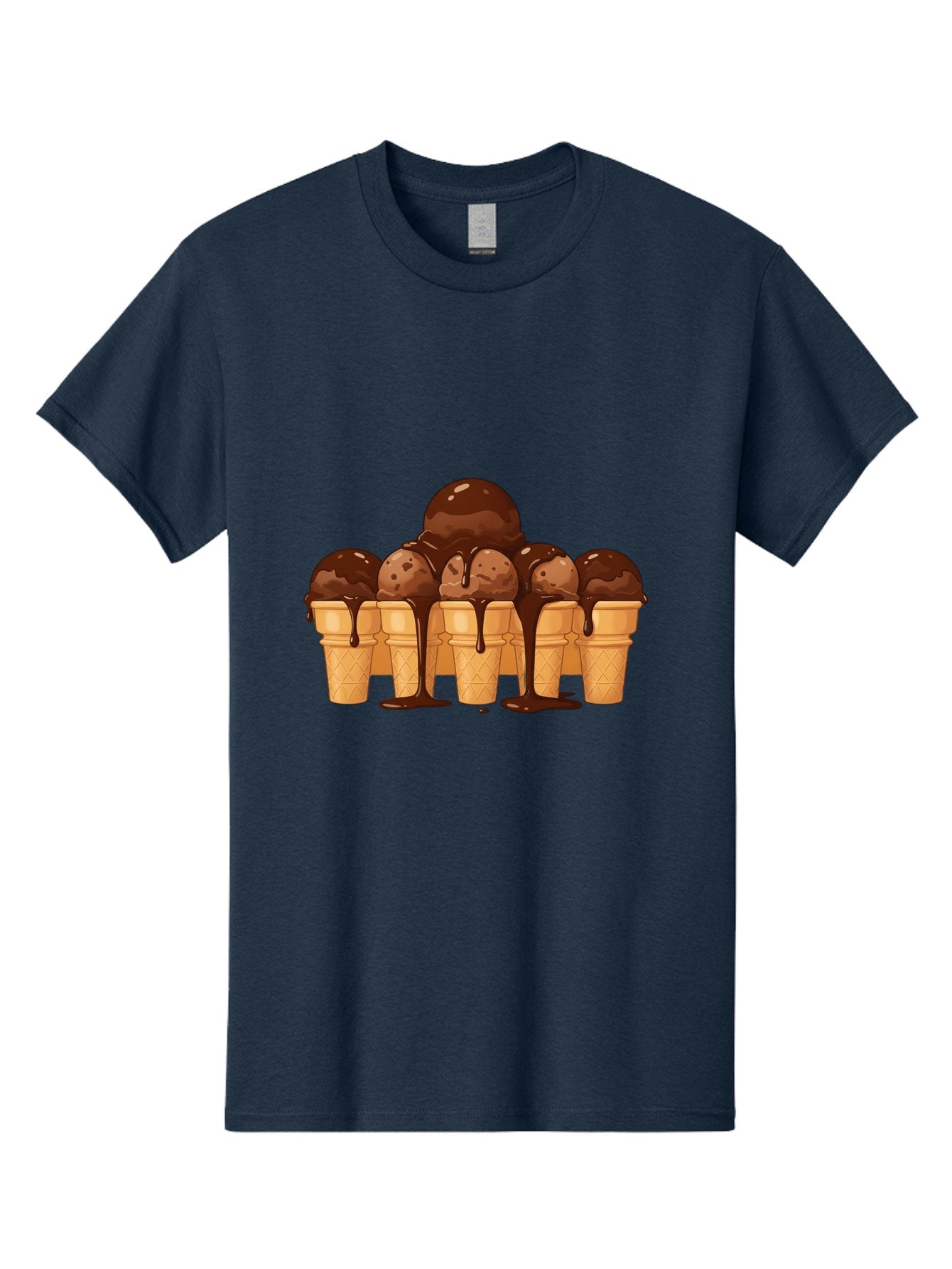 Chocolate-Ice-Cream-Cones-1 Men'S Graphic Tee, 100% Cotton, Comfortable Casual Summer Wear, Machine Washable, Vintage Camera, Old Camera, Antique Camera, Black Camera, Classic Photography, Photography Equipment, Nostalgic Device, Film Camera, Baj393 9