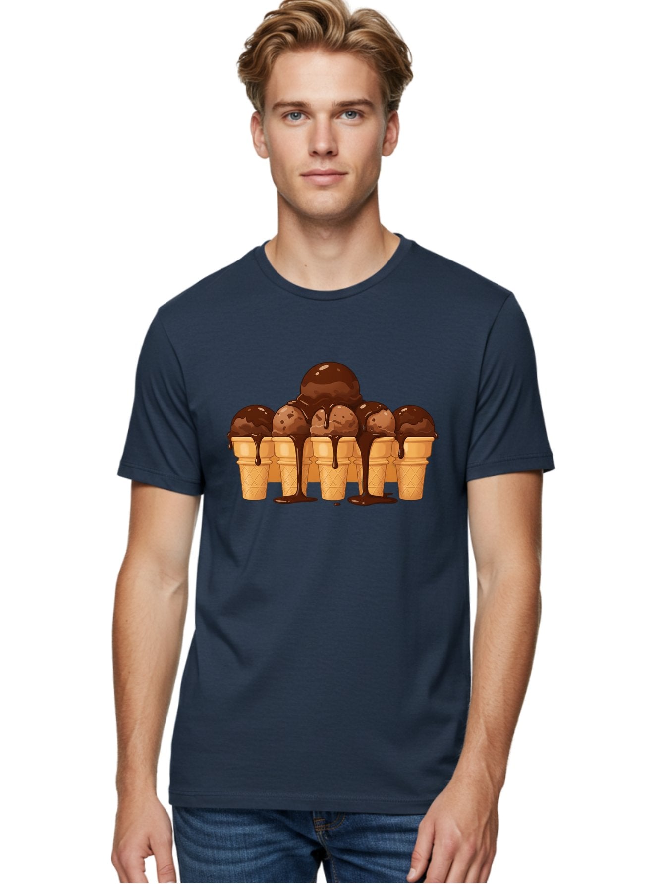 Chocolate-Ice-Cream-Cones-1 Men'S Graphic Tee, 100% Cotton, Comfortable Casual Summer Wear, Machine Washable, Vintage Camera, Old Camera, Antique Camera, Black Camera, Classic Photography, Photography Equipment, Nostalgic Device, Film Camera, Baj393 26