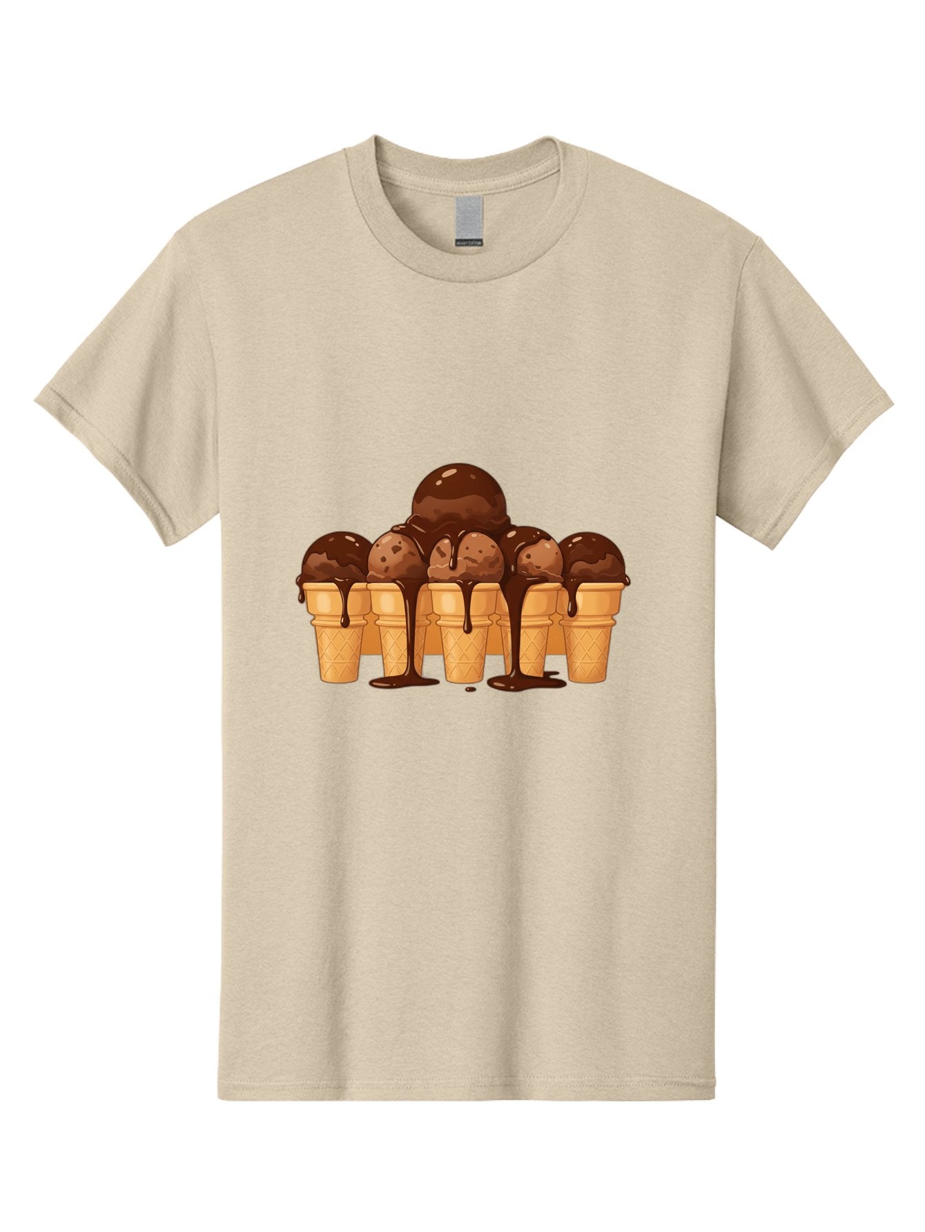 Chocolate-Ice-Cream-Cones-1 Men'S Graphic Tee, 100% Cotton, Comfortable Casual Summer Wear, Machine Washable, Vintage Camera, Old Camera, Antique Camera, Black Camera, Classic Photography, Photography Equipment, Nostalgic Device, Film Camera, Baj393 5