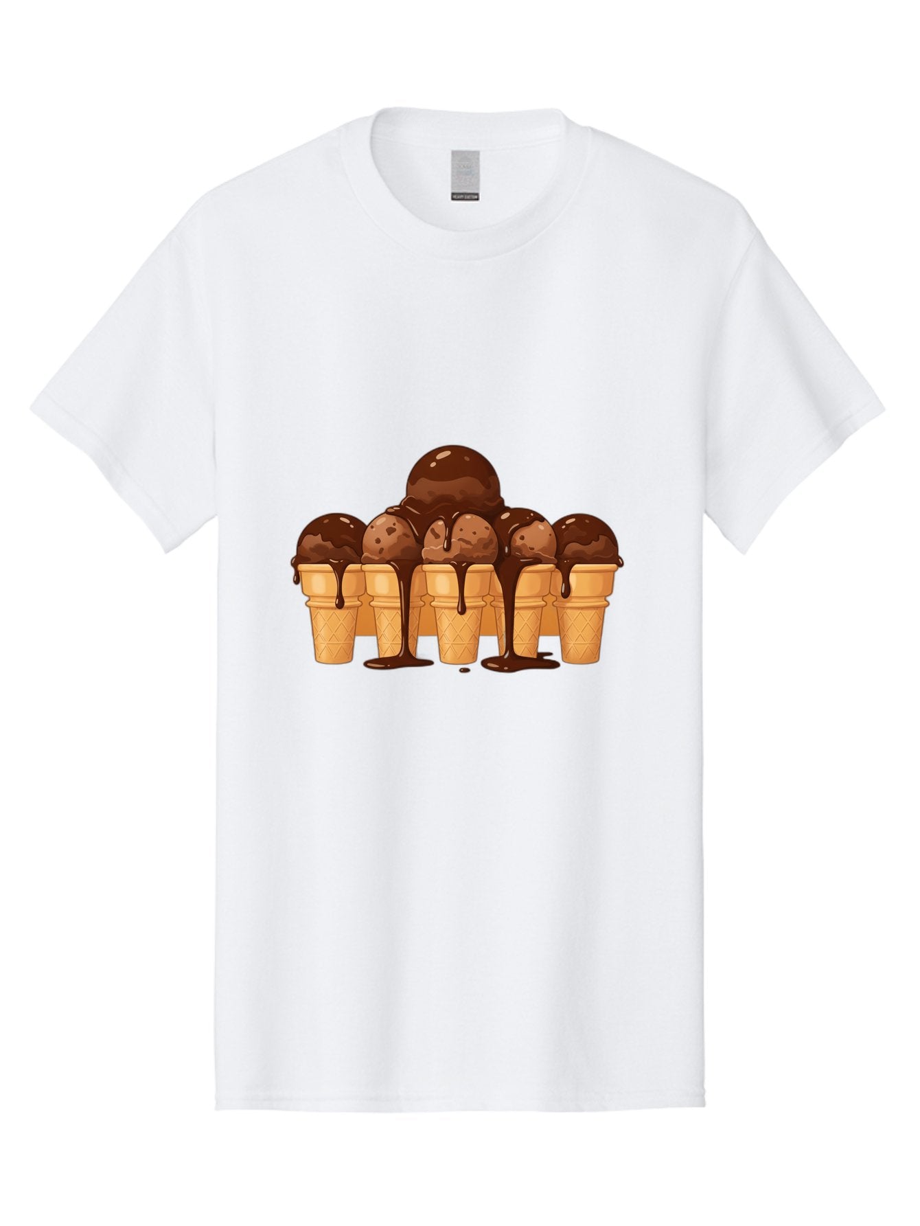 Chocolate-Ice-Cream-Cones-1 Men'S Graphic Tee, 100% Cotton, Comfortable Casual Summer Wear, Machine Washable, Vintage Camera, Old Camera, Antique Camera, Black Camera, Classic Photography, Photography Equipment, Nostalgic Device, Film Camera, Baj393 11