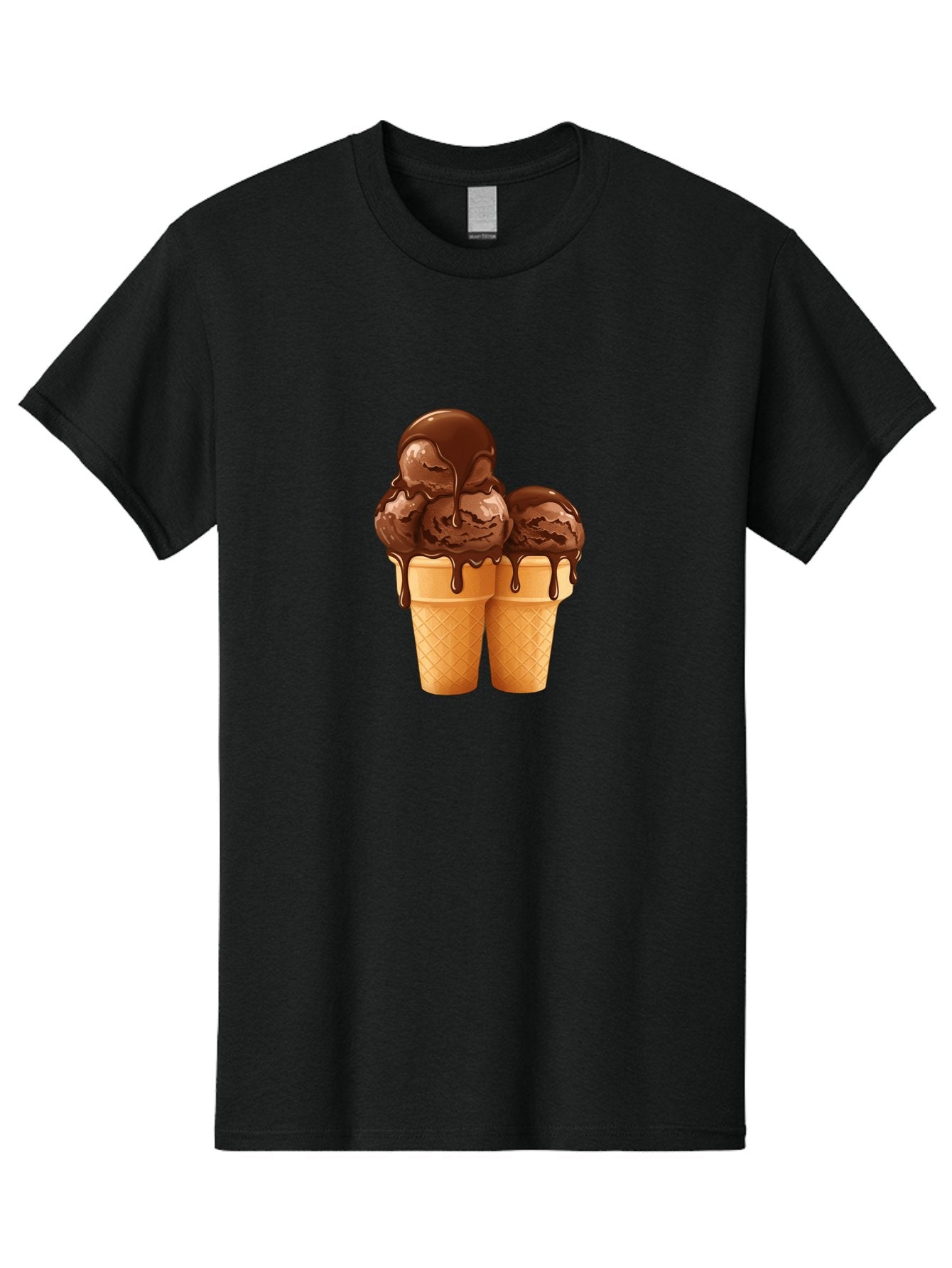 Chocolate-Ice-Cream-Cones Men'S Graphic Tee, 100% Cotton, Comfortable Casual Summer Wear, Machine Washable, Vintage Camera, Old Camera, Antique Camera, Black Camera, Classic Photography, Photography Equipment, Nostalgic Device, Film Camera, Baj394 7