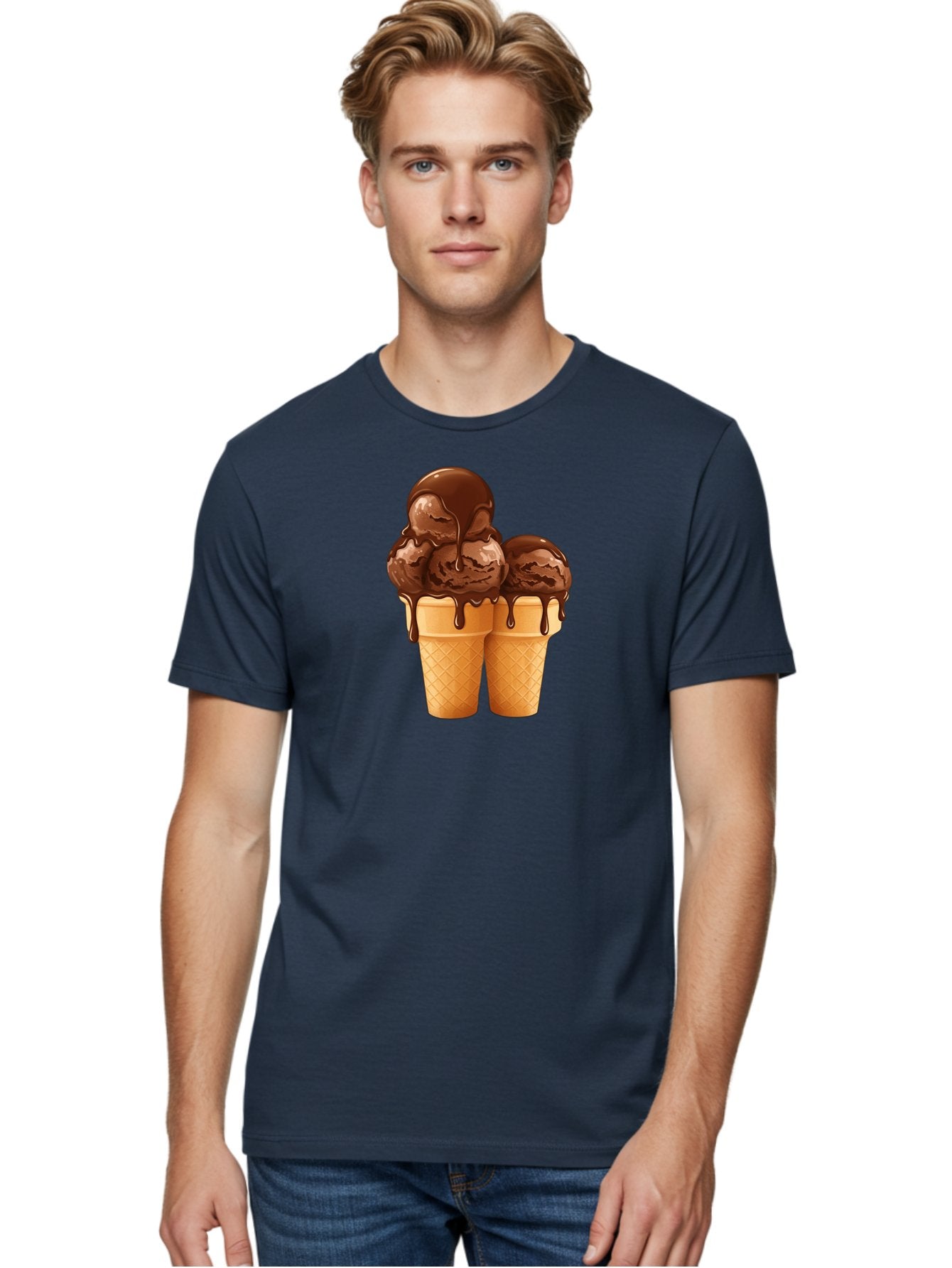 Chocolate-Ice-Cream-Cones Men'S Graphic Tee, 100% Cotton, Comfortable Casual Summer Wear, Machine Washable, Vintage Camera, Old Camera, Antique Camera, Black Camera, Classic Photography, Photography Equipment, Nostalgic Device, Film Camera, Baj394 30