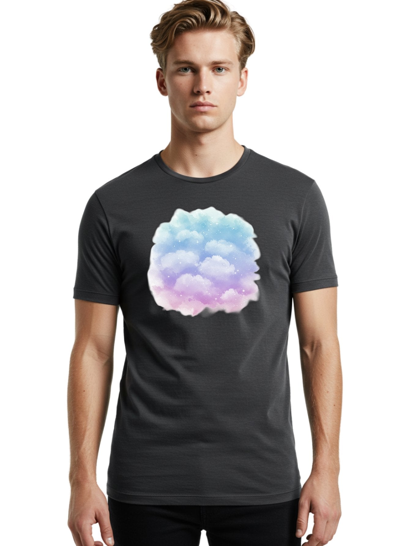 Clouds-1 Men'S Graphic Tee, 100% Cotton, Comfortable Casual Summer Wear, Machine Washable, Vintage Camera, Old Camera, Antique Camera, Black Camera, Classic Photography, Photography Equipment, Nostalgic Device, Film Camera, Camera Art Baj410 16