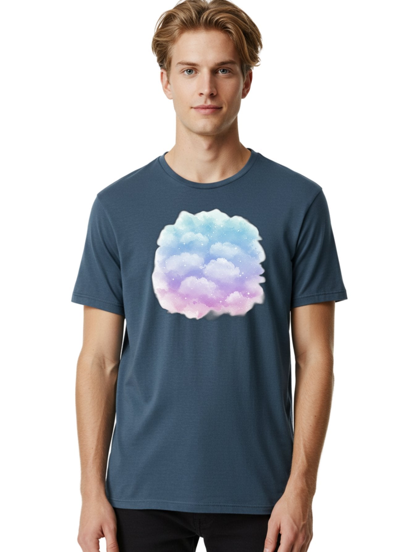 Clouds-1 Men'S Graphic Tee, 100% Cotton, Comfortable Casual Summer Wear, Machine Washable, Vintage Camera, Old Camera, Antique Camera, Black Camera, Classic Photography, Photography Equipment, Nostalgic Device, Film Camera, Camera Art Baj410 27