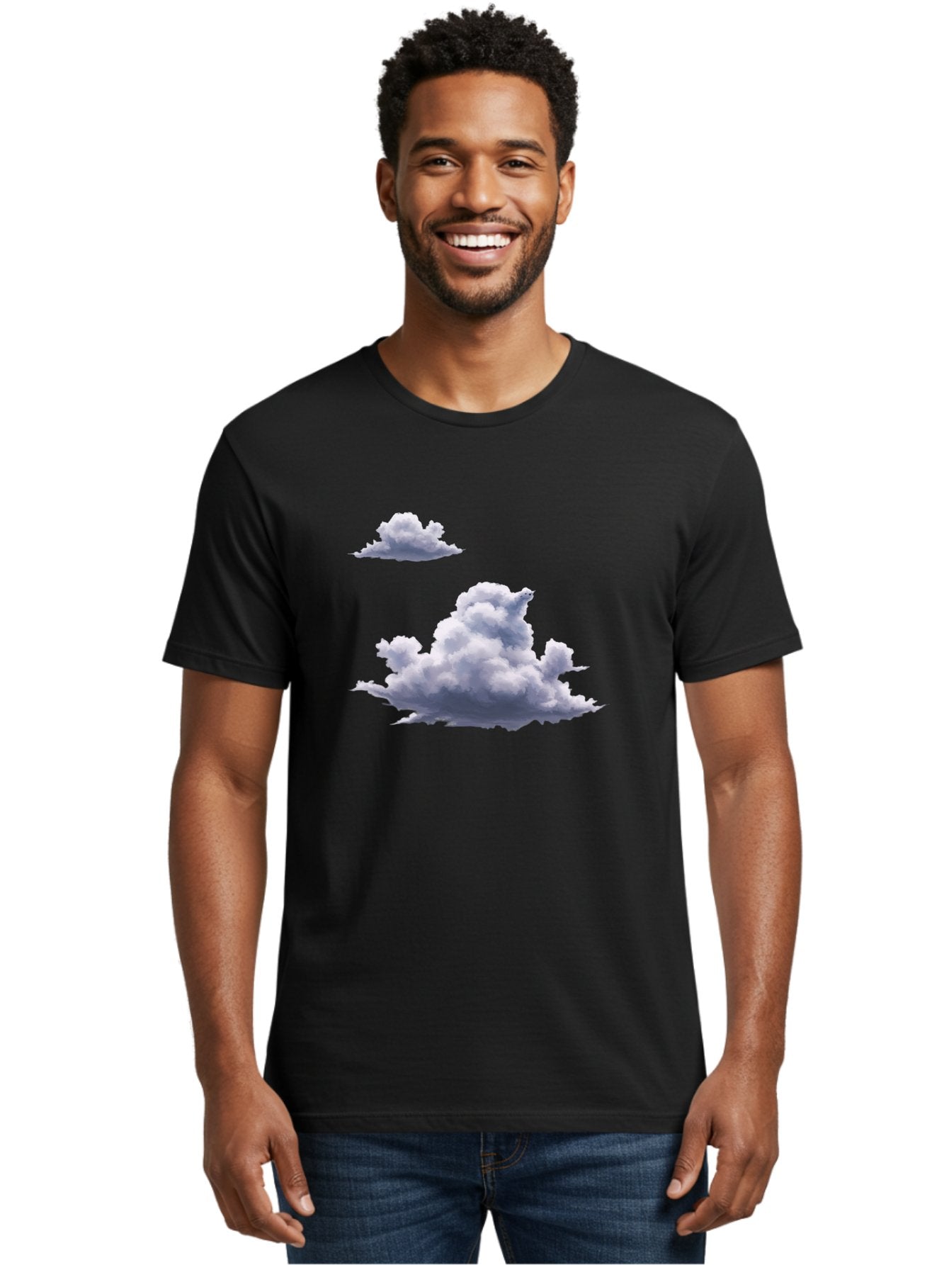 Clouds Men'S Graphic Tee, 100% Cotton, Comfortable Casual Summer Wear, Machine Washable, Vintage Camera, Old Camera, Antique Camera, Black Camera, Classic Photography, Photography Equipment, Nostalgic Device, Film Camera, Camera Art Baj411 29