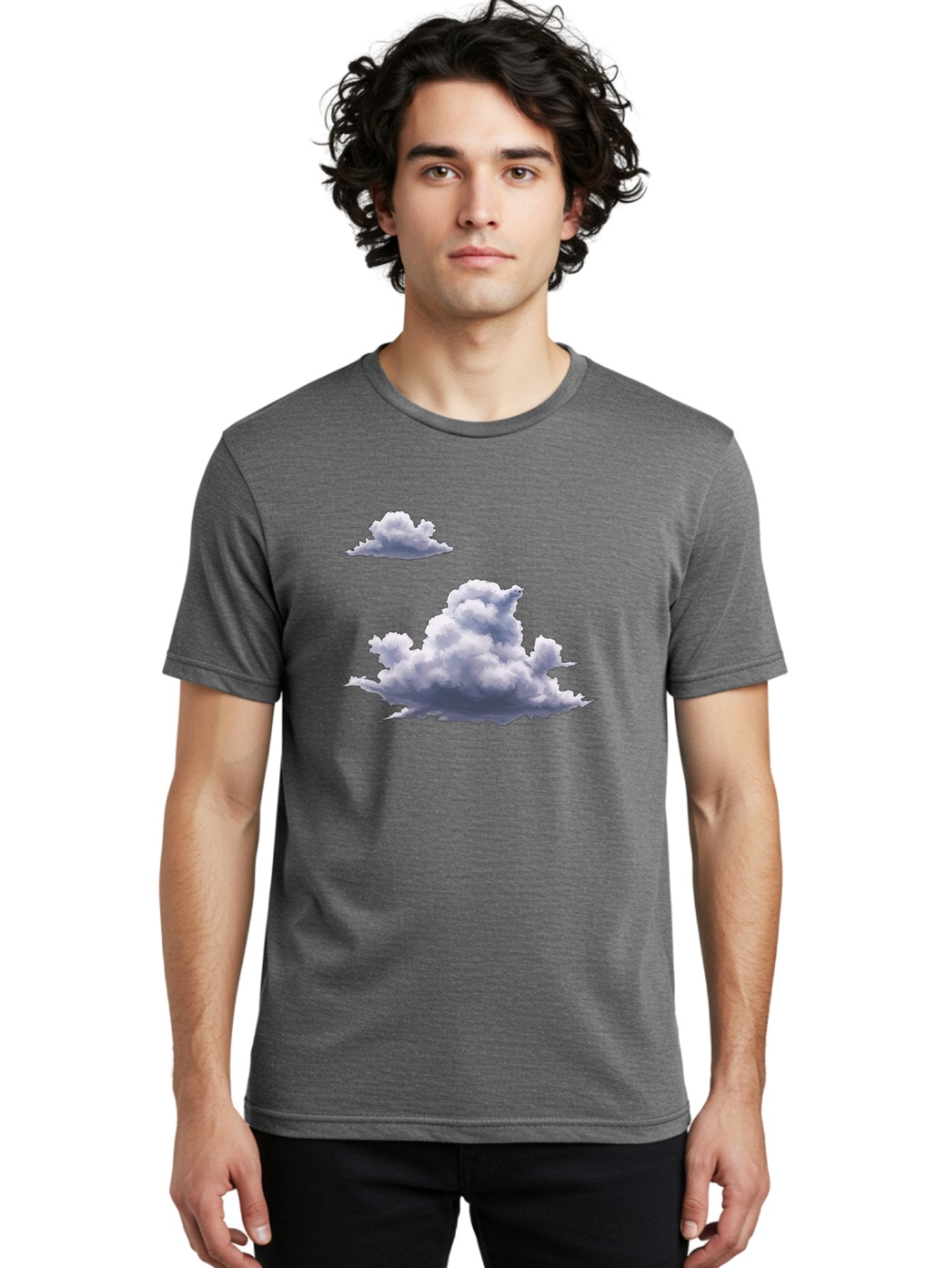 Clouds Men'S Graphic Tee, 100% Cotton, Comfortable Casual Summer Wear, Machine Washable, Vintage Camera, Old Camera, Antique Camera, Black Camera, Classic Photography, Photography Equipment, Nostalgic Device, Film Camera, Camera Art Baj411 25