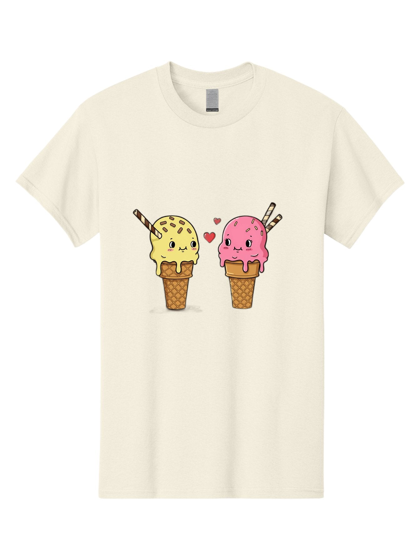 Couple-Ice-Cream Men'S Graphic Tee, 100% Cotton, Comfortable Casual Summer Wear, Machine Washable, Vintage Camera, Old Camera, Antique Camera, Black Camera, Classic Photography, Photography Equipment, Nostalgic Device, Film Camera, Camera Art Baj417 3