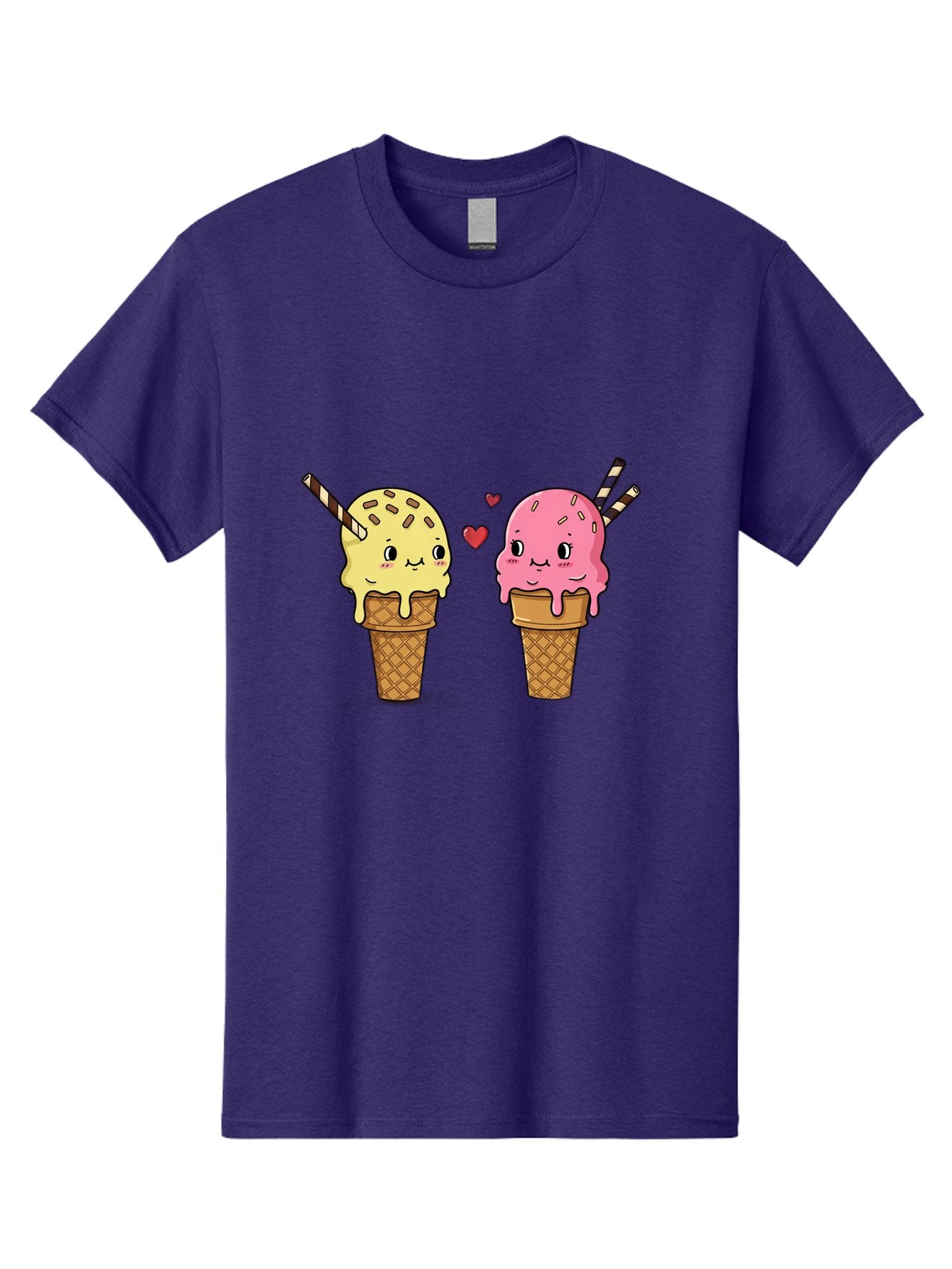 Couple-Ice-Cream Men'S Graphic Tee, 100% Cotton, Comfortable Casual Summer Wear, Machine Washable, Vintage Camera, Old Camera, Antique Camera, Black Camera, Classic Photography, Photography Equipment, Nostalgic Device, Film Camera, Camera Art Baj417 11