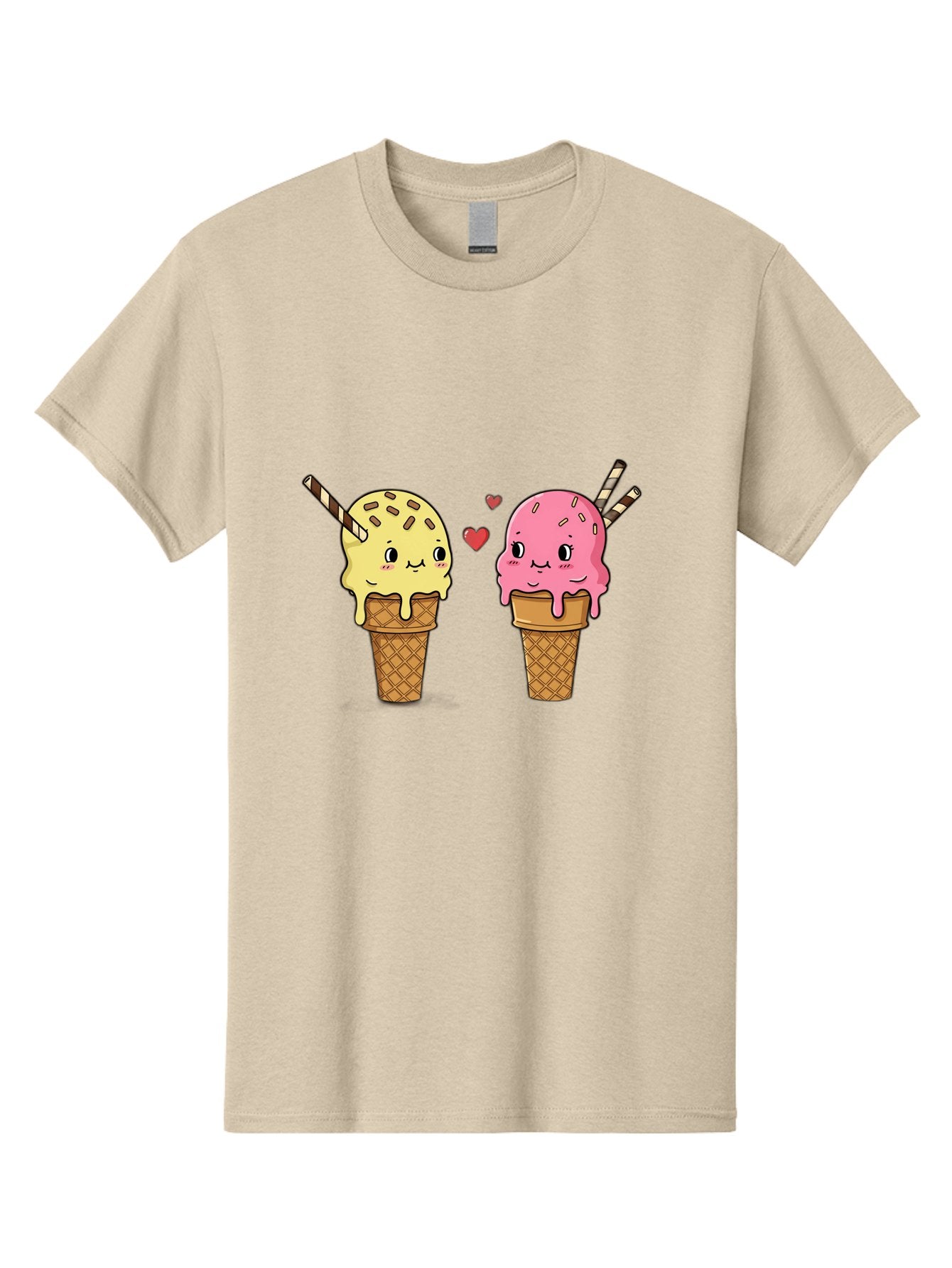 Couple-Ice-Cream Men'S Graphic Tee, 100% Cotton, Comfortable Casual Summer Wear, Machine Washable, Vintage Camera, Old Camera, Antique Camera, Black Camera, Classic Photography, Photography Equipment, Nostalgic Device, Film Camera, Camera Art Baj417 7