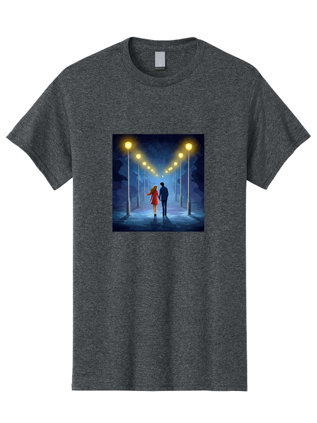 Couple-Walking-Hand-In-Hand Men'S Graphic Tee, 100% Cotton, Comfortable Casual Summer Wear, Machine Washable, Vintage Camera, Old Camera, Antique Camera, Black Camera, Classic Photography, Photography Equipment, Nostalgic Device, Film Camera, Baj419 7