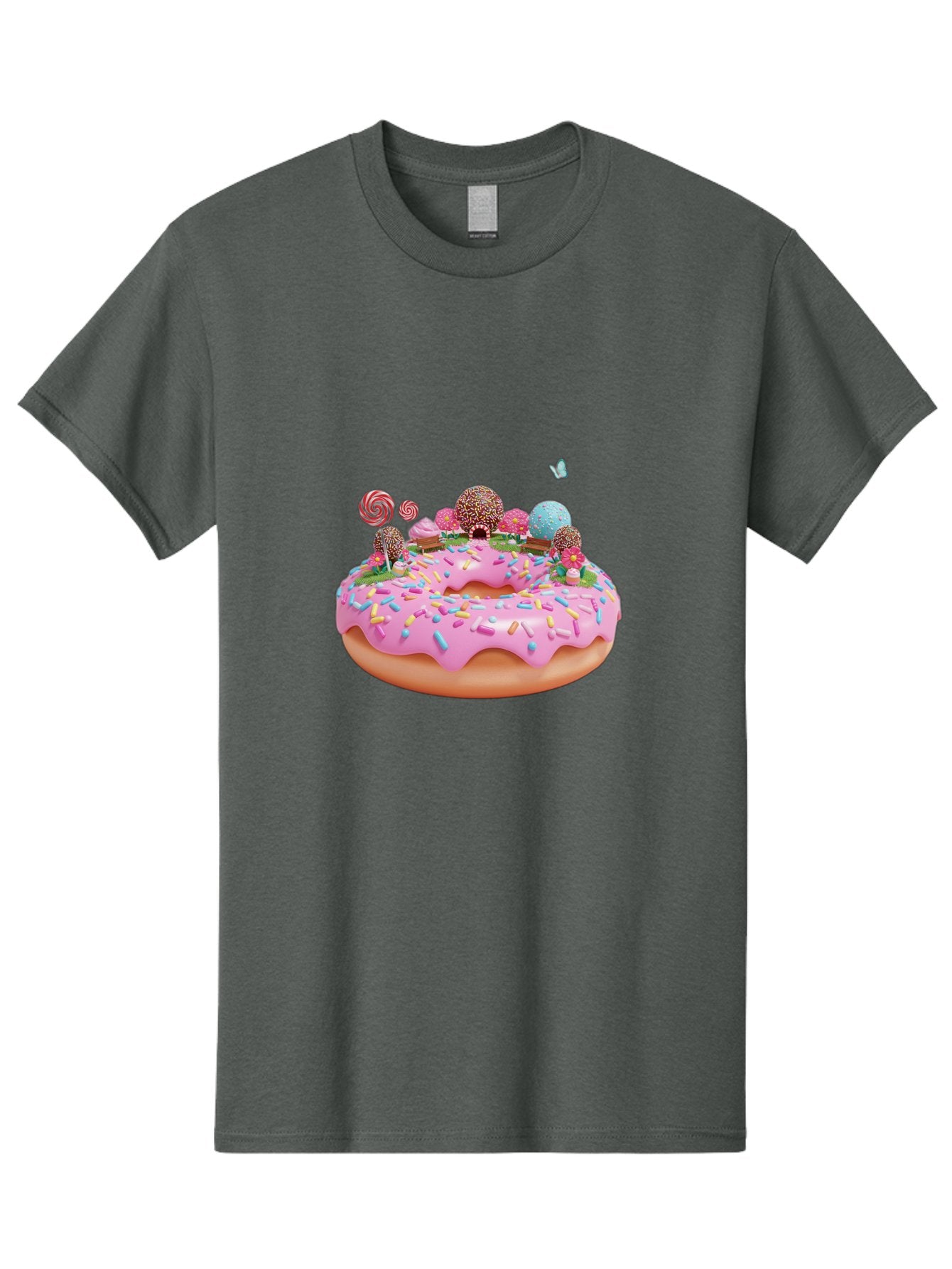 Donut-With-Sprinkles-And-Lollipops Men'S Graphic Tee, 100% Cotton, Comfortable Casual Summer Wear, Machine Washable, Vintage Camera, Old Camera, Antique Camera, Black Camera, Classic Photography, Photography Equipment, Nostalgic Device, Baj436 7