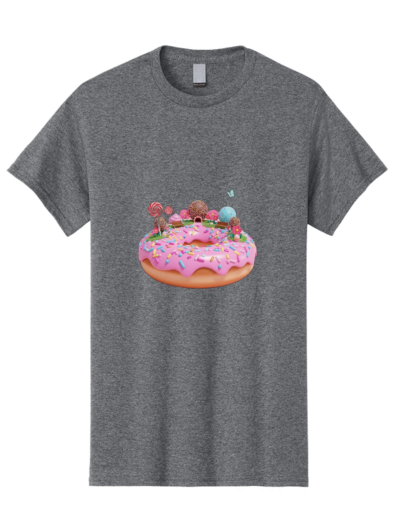 Donut-With-Sprinkles-And-Lollipops Men'S Graphic Tee, 100% Cotton, Comfortable Casual Summer Wear, Machine Washable, Vintage Camera, Old Camera, Antique Camera, Black Camera, Classic Photography, Photography Equipment, Nostalgic Device, Baj436 8