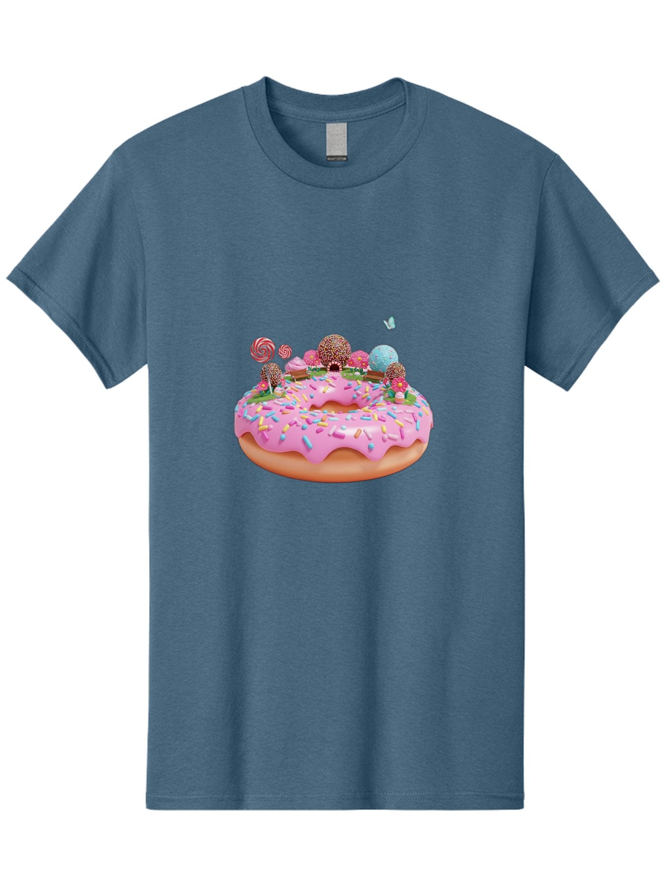 Donut-With-Sprinkles-And-Lollipops Men'S Graphic Tee, 100% Cotton, Comfortable Casual Summer Wear, Machine Washable, Vintage Camera, Old Camera, Antique Camera, Black Camera, Classic Photography, Photography Equipment, Nostalgic Device, Baj436 5