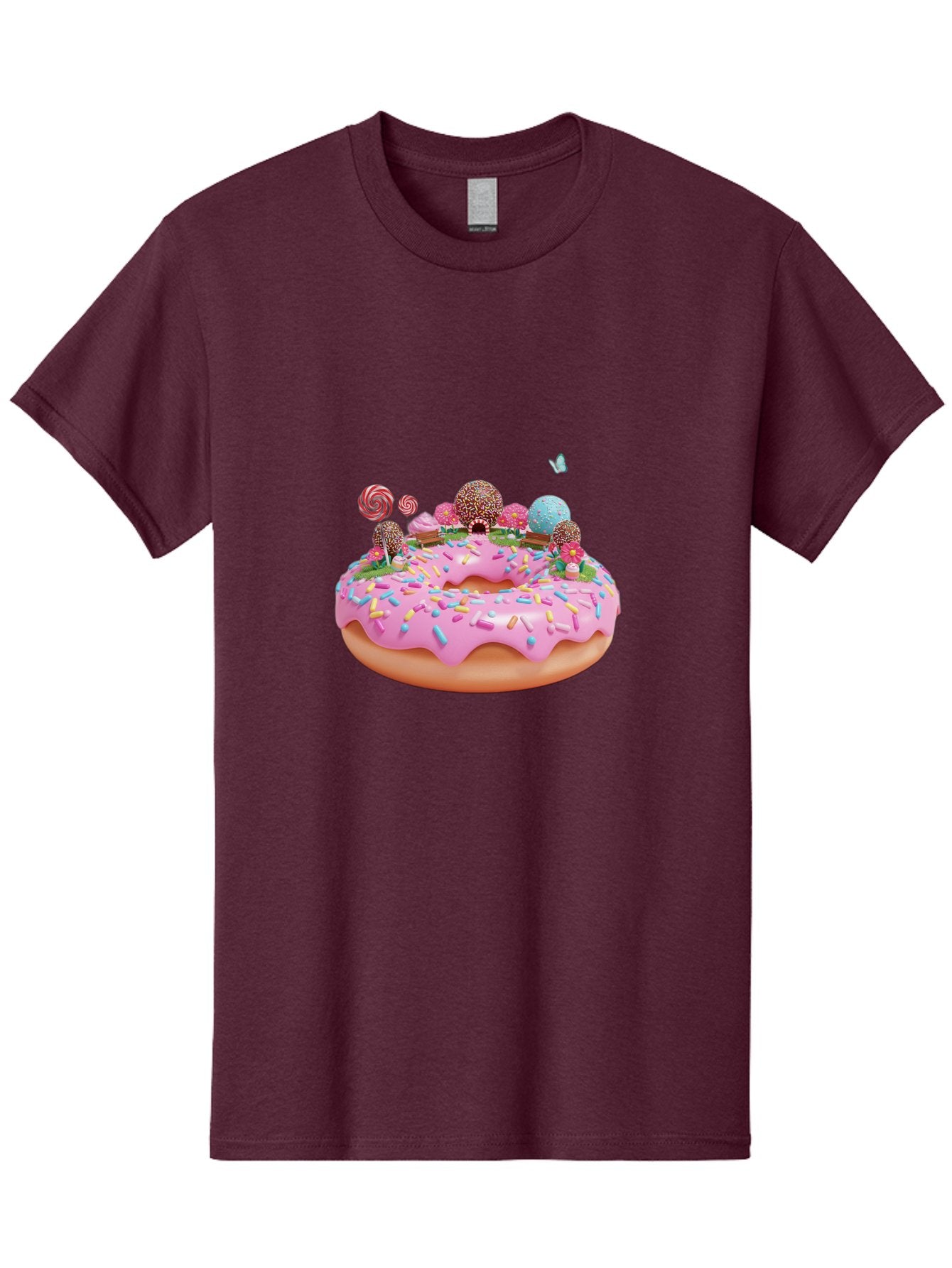 Donut-With-Sprinkles-And-Lollipops Men'S Graphic Tee, 100% Cotton, Comfortable Casual Summer Wear, Machine Washable, Vintage Camera, Old Camera, Antique Camera, Black Camera, Classic Photography, Photography Equipment, Nostalgic Device, Baj436 6