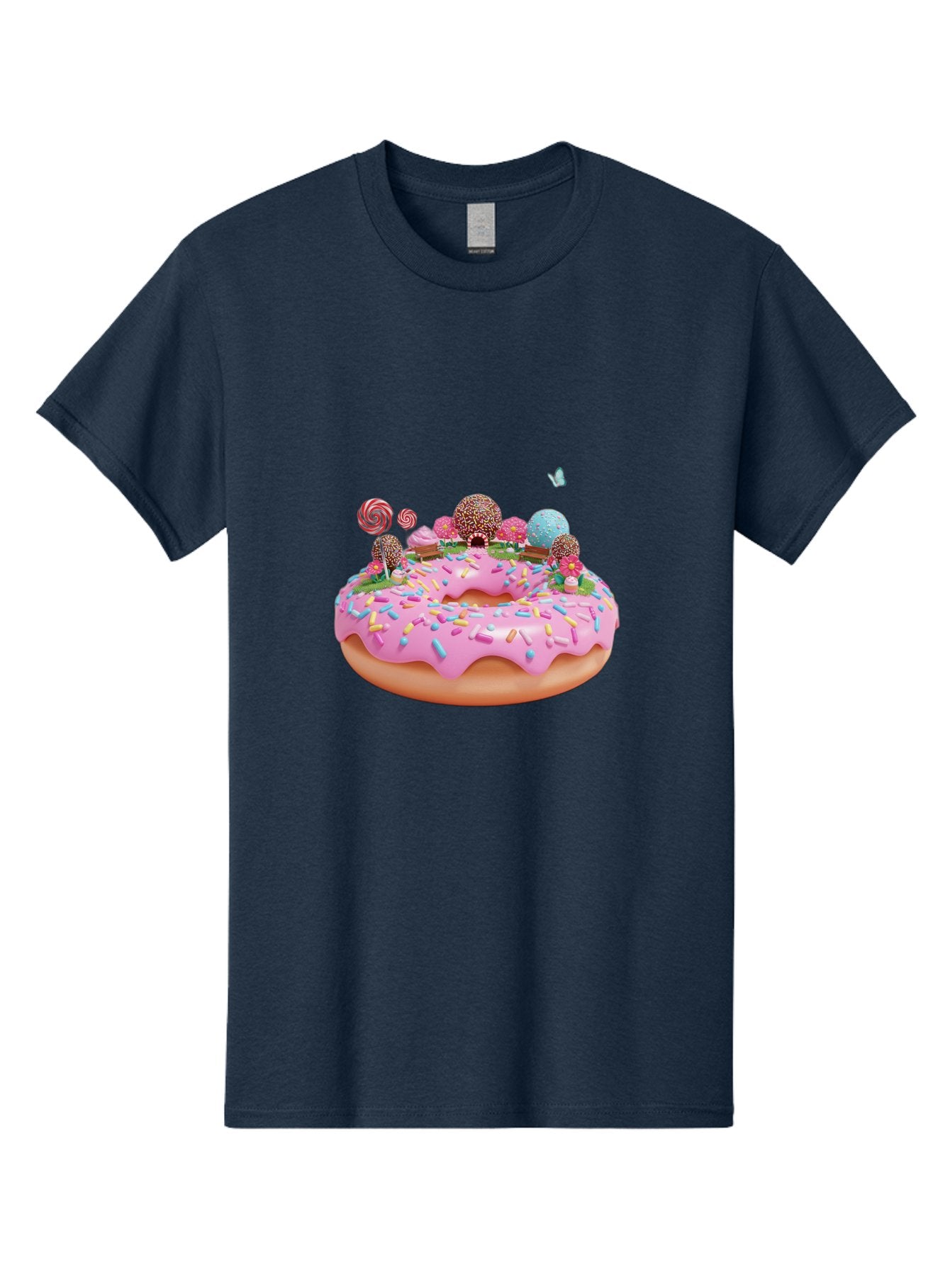 Donut-With-Sprinkles-And-Lollipops Men'S Graphic Tee, 100% Cotton, Comfortable Casual Summer Wear, Machine Washable, Vintage Camera, Old Camera, Antique Camera, Black Camera, Classic Photography, Photography Equipment, Nostalgic Device, Baj436