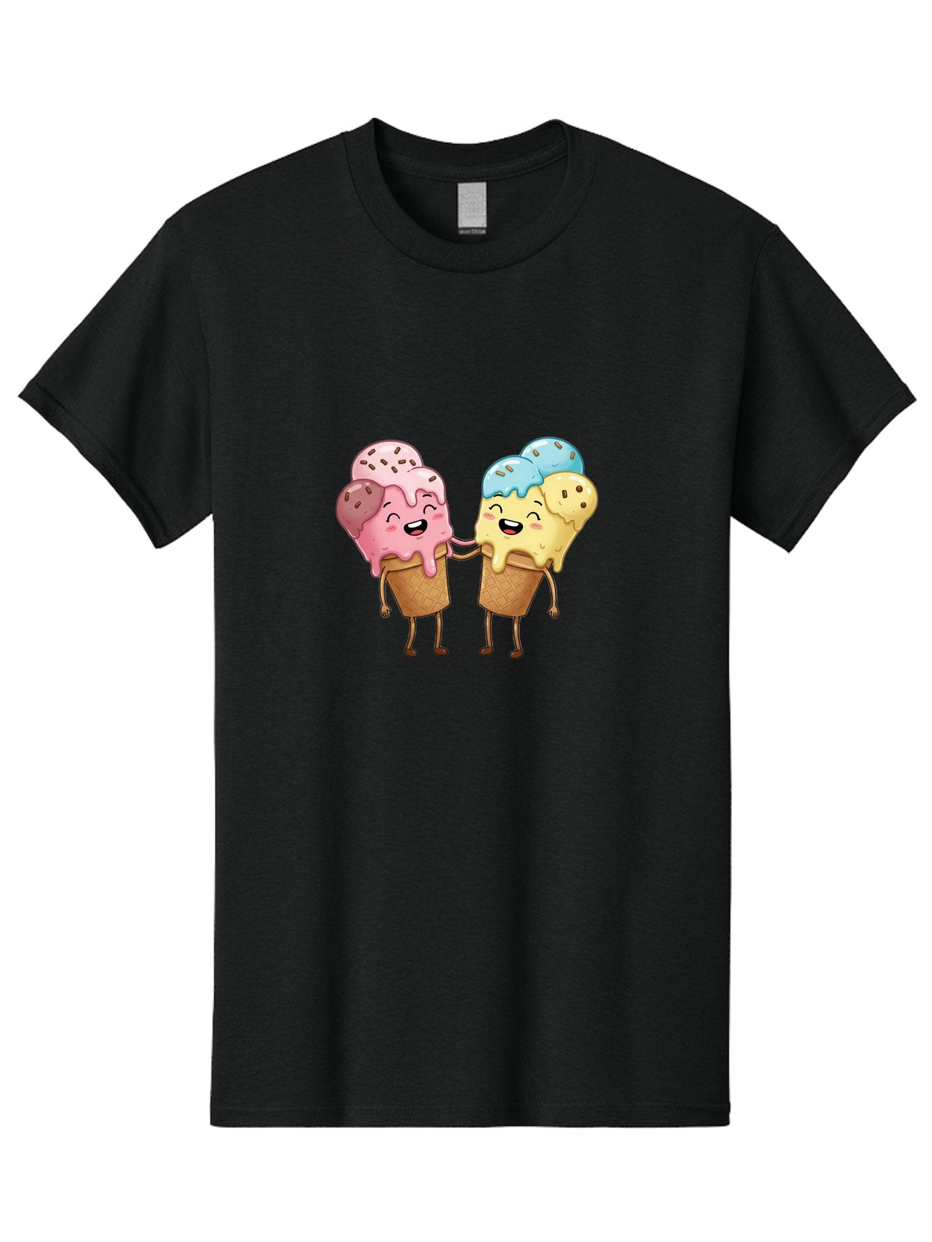 Double-Icecream Men'S Graphic Tee, 100% Cotton, Comfortable Casual Summer Wear, Machine Washable, Vintage Camera, Old Camera, Antique Camera, Black Camera, Classic Photography, Photography Equipment, Nostalgic Device, Film Camera, Camera Art Baj437