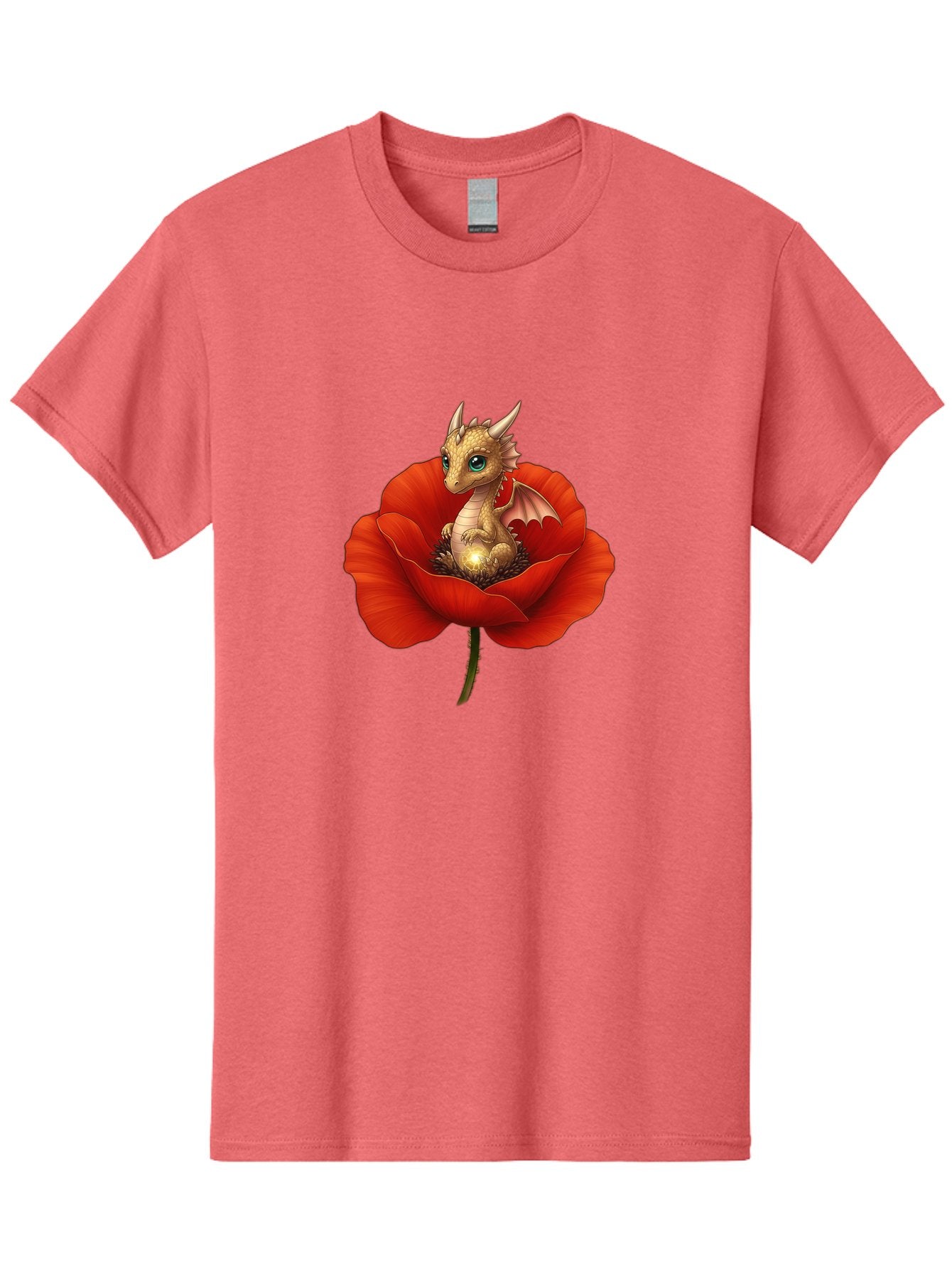 Dragon-In-Poppy-3 Men'S Graphic Tee, 100% Cotton, Comfortable Casual Summer Wear, Machine Washable, Vintage Camera, Old Camera, Antique Camera, Black Camera, Classic Photography, Photography Equipment, Nostalgic Device, Film Camera, Camera Art Baj443 3