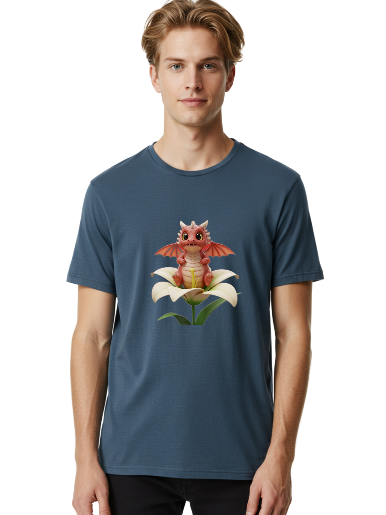 Dragon-On-Flower-1 Men'S Graphic Tee, 100% Cotton, Comfortable Casual Summer Wear, Machine Washable, Vintage Camera, Old Camera, Antique Camera, Black Camera, Classic Photography, Photography Equipment, Nostalgic Device, Film Camera, Baj453 23