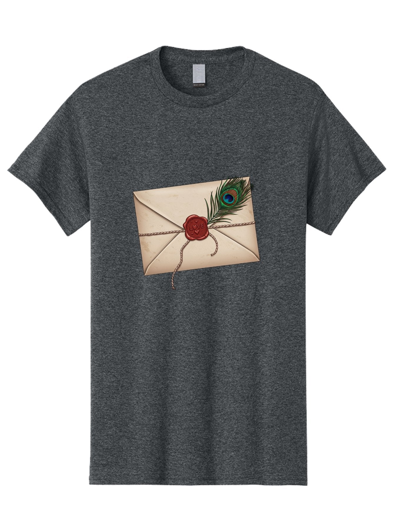 Envelope-With-Peacock-Feather-1 Men'S Graphic Tee, 100% Cotton, Comfortable Casual Summer Wear, Machine Washable, Vintage Camera, Old Camera, Antique Camera, Black Camera, Classic Photography, Photography Equipment, Nostalgic Device, Baj463 9