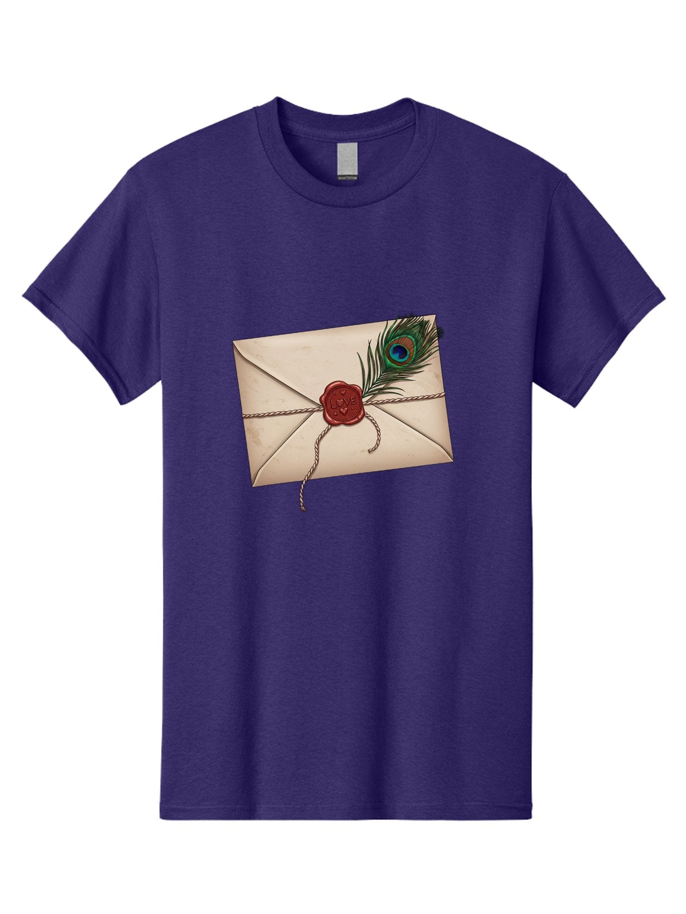 Envelope-With-Peacock-Feather-1 Men'S Graphic Tee, 100% Cotton, Comfortable Casual Summer Wear, Machine Washable, Vintage Camera, Old Camera, Antique Camera, Black Camera, Classic Photography, Photography Equipment, Nostalgic Device, Baj463 15