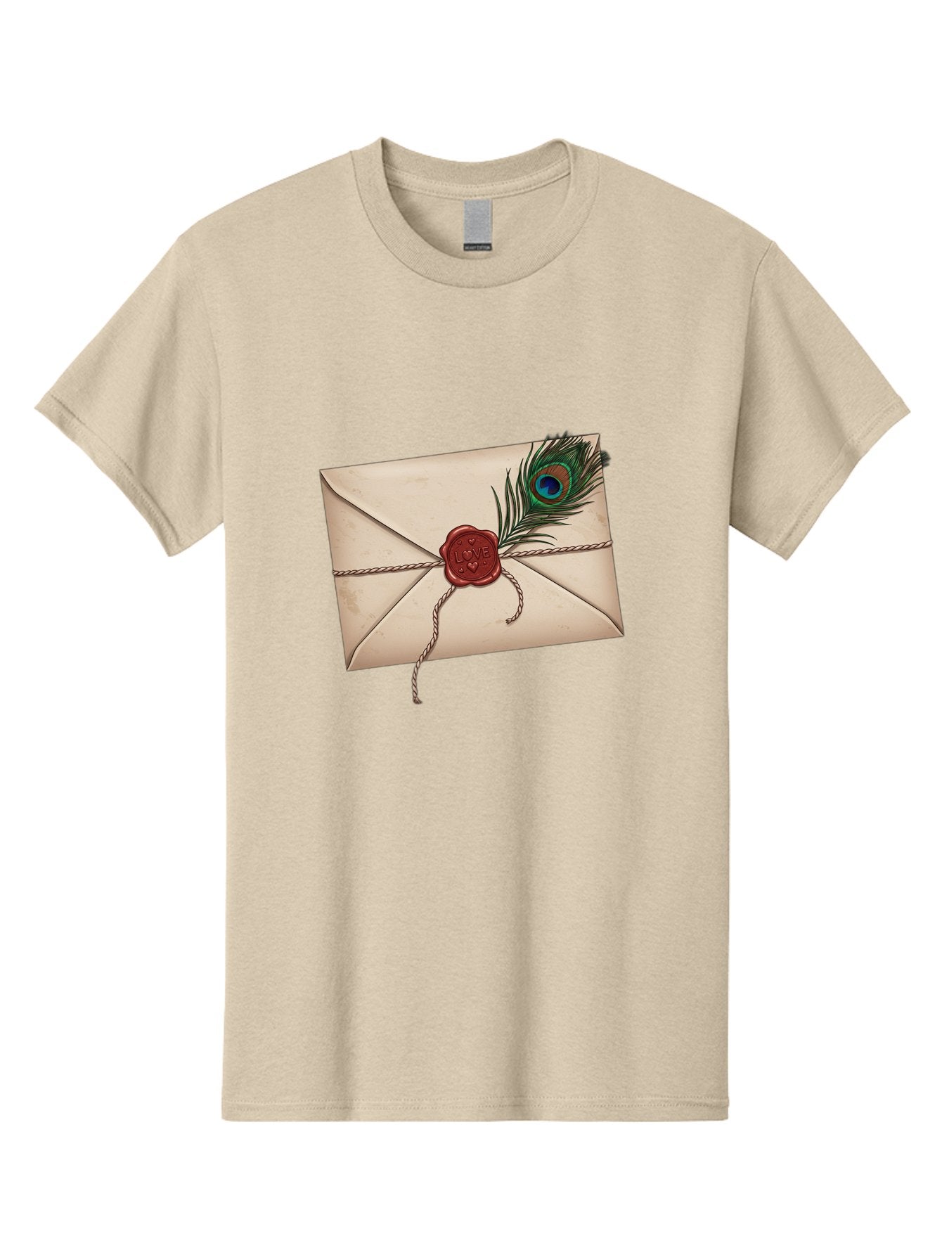 Envelope-With-Peacock-Feather-1 Men'S Graphic Tee, 100% Cotton, Comfortable Casual Summer Wear, Machine Washable, Vintage Camera, Old Camera, Antique Camera, Black Camera, Classic Photography, Photography Equipment, Nostalgic Device, Baj463 13
