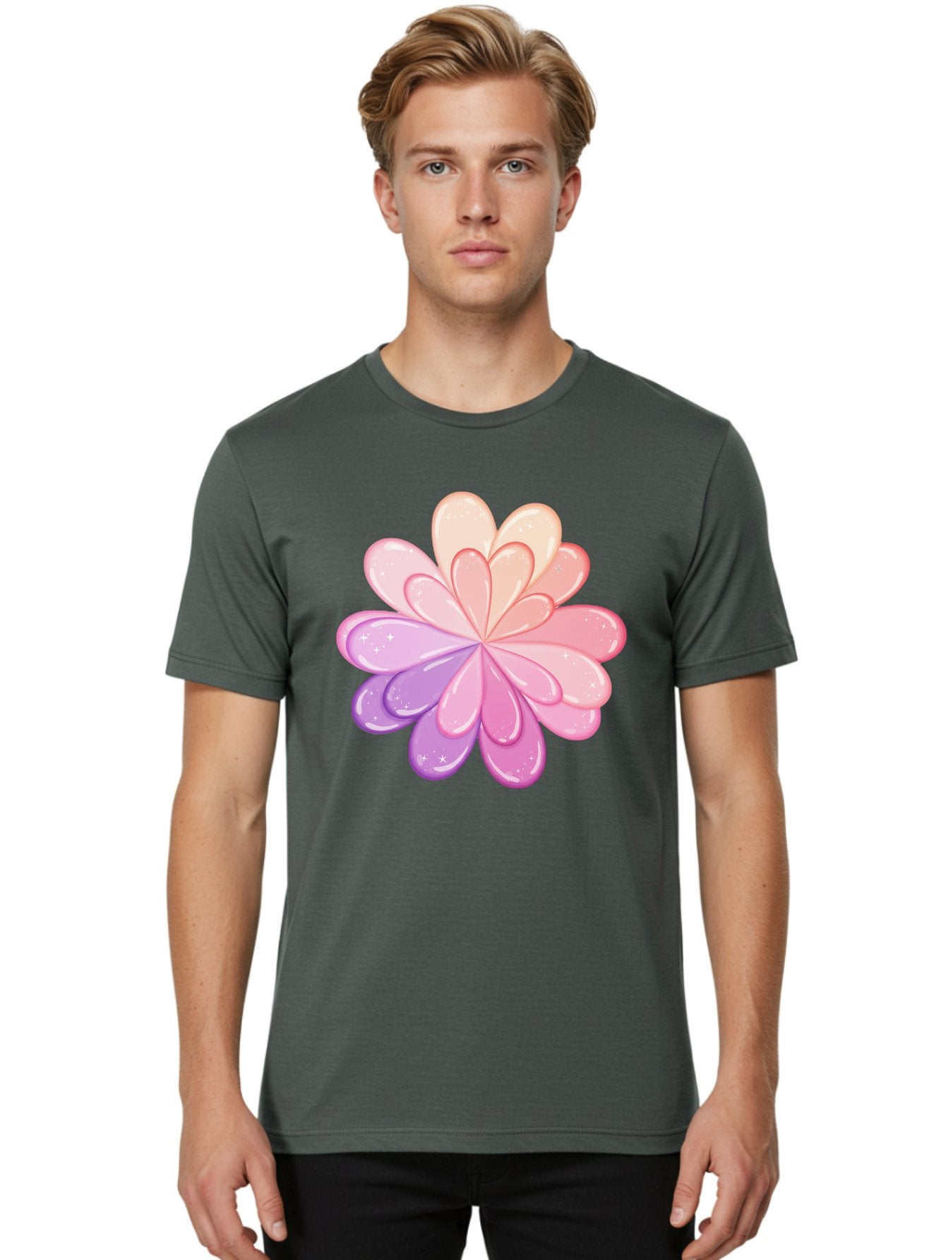 Flower-1 Men'S Graphic Tee, 100% Cotton, Comfortable Casual Summer Wear, Machine Washable, Vintage Camera, Old Camera, Antique Camera, Black Camera, Classic Photography, Photography Equipment, Nostalgic Device, Film Camera, Camera Art Baj467 30