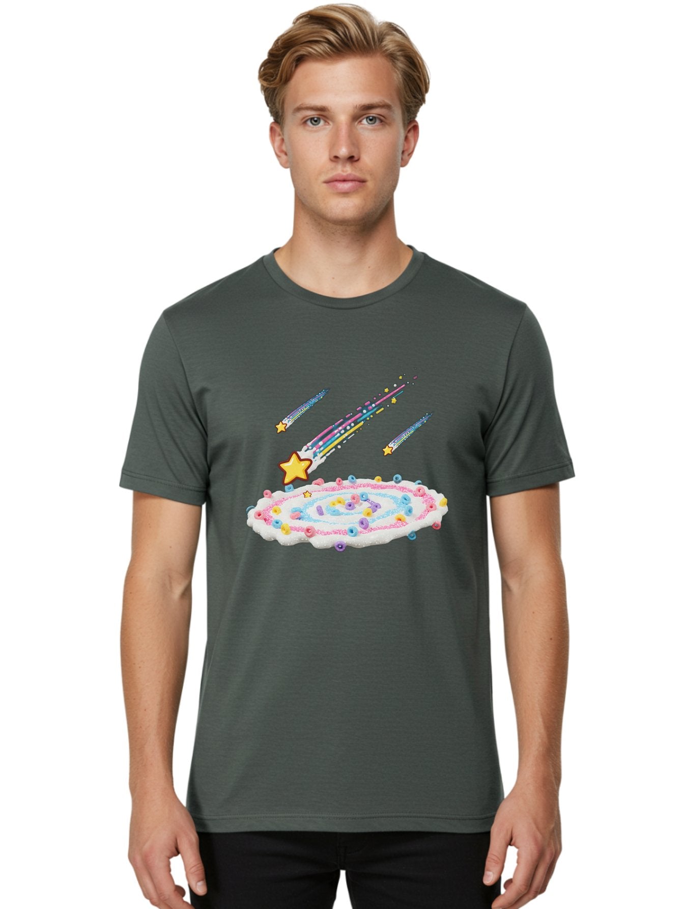 Froot-Loops-Galaxy-Cake Men'S Graphic Tee, 100% Cotton, Comfortable Casual Summer Wear, Machine Washable, Vintage Camera, Old Camera, Antique Camera, Black Camera, Classic Photography, Photography Equipment, Nostalgic Device, Film Camera, Baj473 16