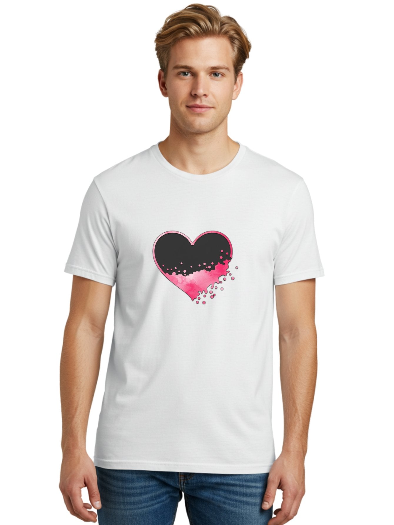 Heart-Splatter Men'S Graphic Tee, 100% Cotton, Comfortable Casual Summer Wear, Machine Washable, Vintage Camera, Old Camera, Antique Camera, Black Camera, Classic Photography, Photography Equipment, Nostalgic Device, Film Camera, Camera Art Baj493 20