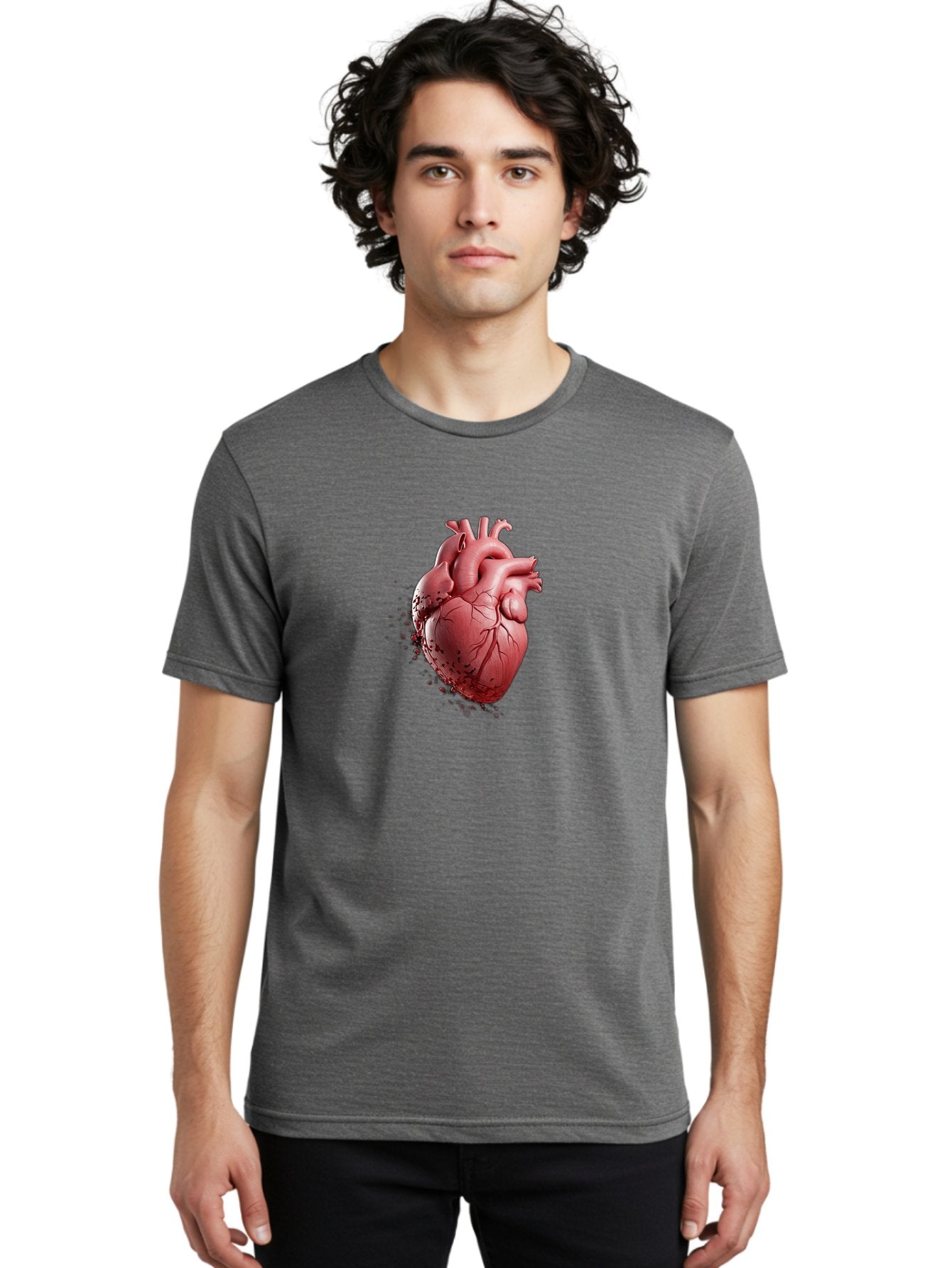 Human-Heart-1 Men'S Graphic Tee, 100% Cotton, Comfortable Casual Summer Wear, Machine Washable, Vintage Camera, Old Camera, Antique Camera, Black Camera, Classic Photography, Photography Equipment, Nostalgic Device, Film Camera, Camera Art Baj497 17