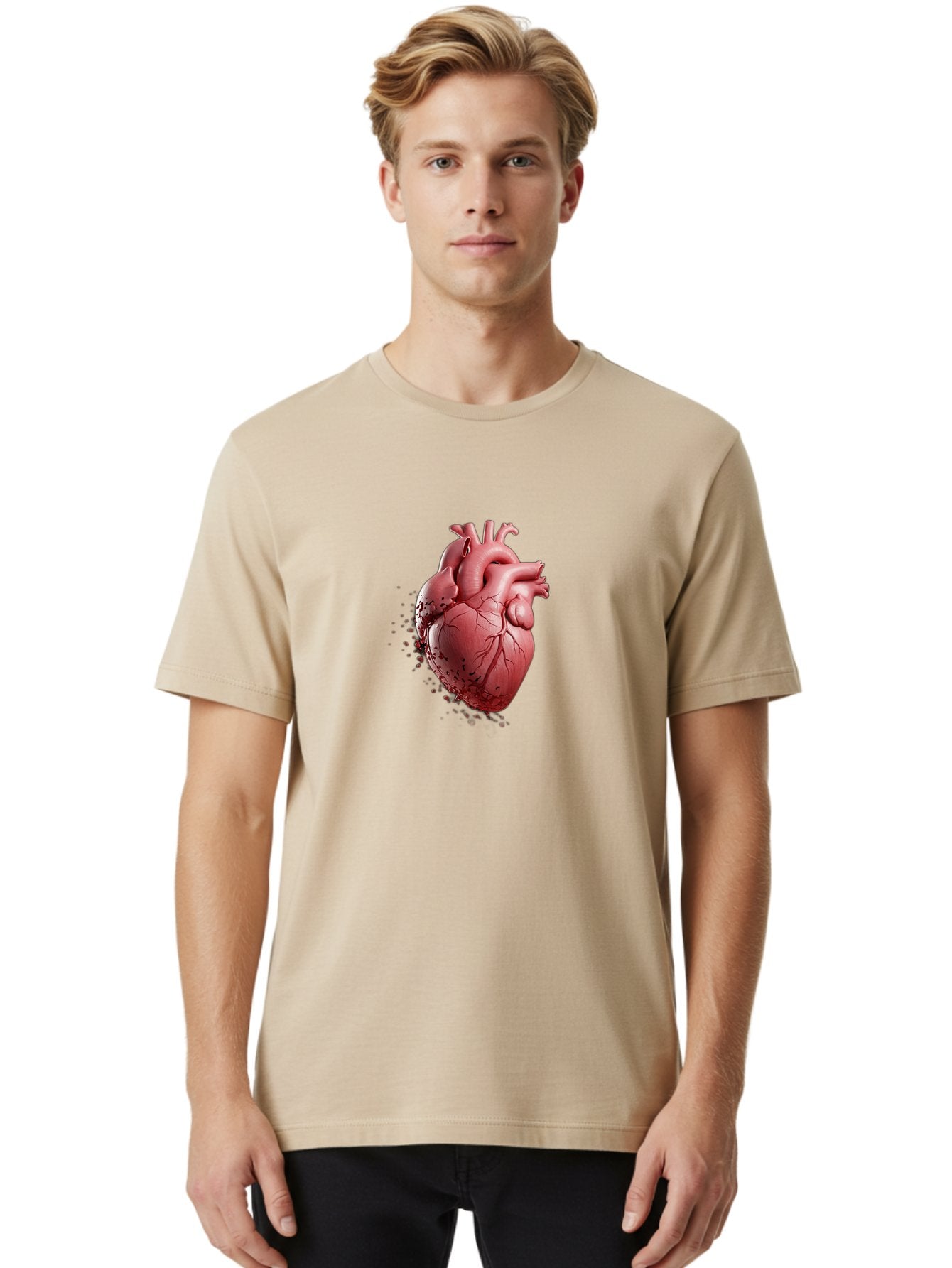 Human-Heart-1 Men'S Graphic Tee, 100% Cotton, Comfortable Casual Summer Wear, Machine Washable, Vintage Camera, Old Camera, Antique Camera, Black Camera, Classic Photography, Photography Equipment, Nostalgic Device, Film Camera, Camera Art Baj497 20