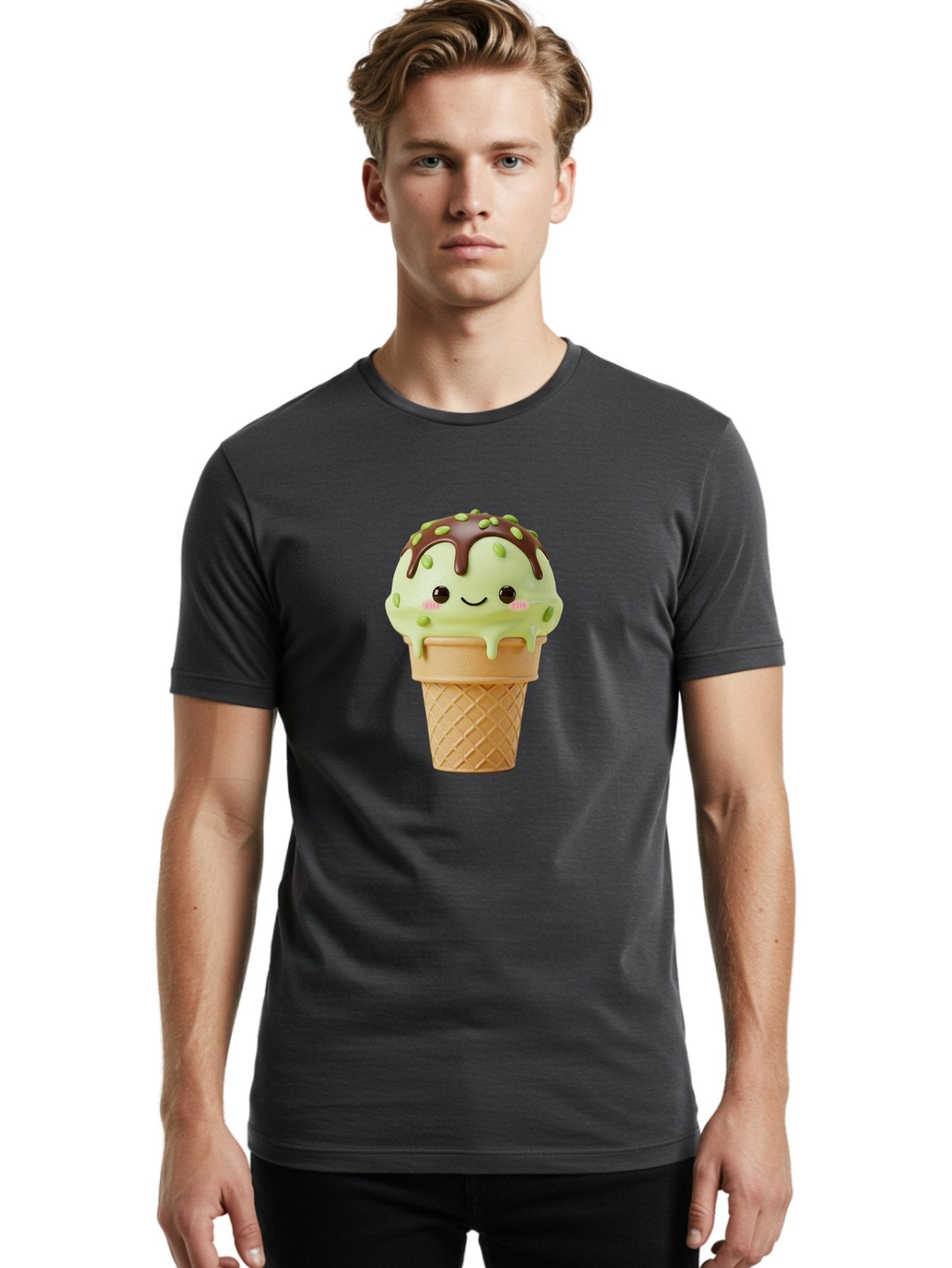 Ice-Cream-Cone-1 Men'S Graphic Tee, 100% Cotton, Comfortable Casual Summer Wear, Machine Washable, Vintage Camera, Old Camera, Antique Camera, Black Camera, Classic Photography, Photography Equipment, Nostalgic Device, Film Camera, Camera Art Baj500 22