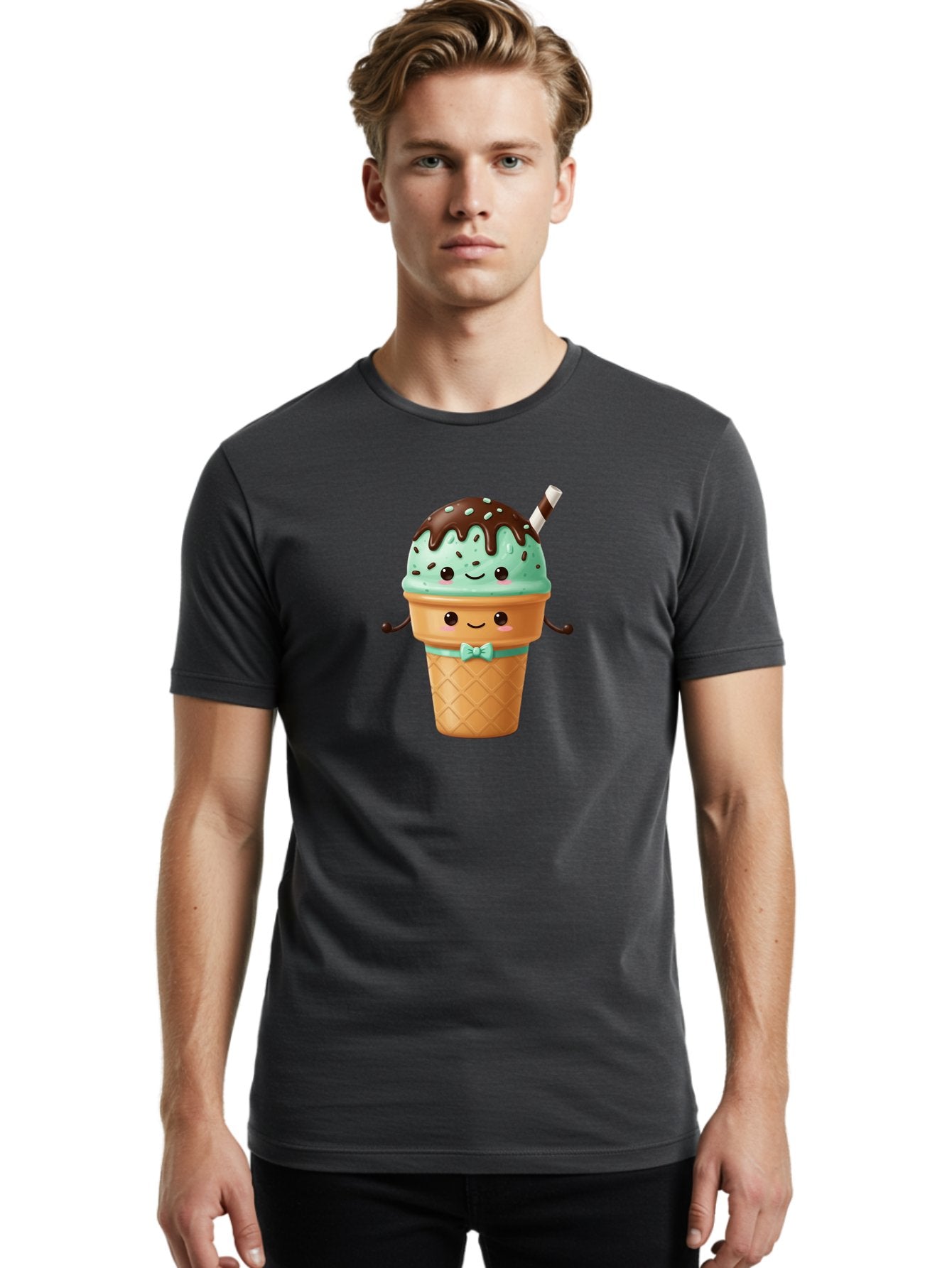 Ice-Cream-Cone Men'S Graphic Tee, 100% Cotton, Comfortable Casual Summer Wear, Machine Washable, Vintage Camera, Old Camera, Antique Camera, Black Camera, Classic Photography, Photography Equipment, Nostalgic Device, Film Camera, Camera Art Baj503 30