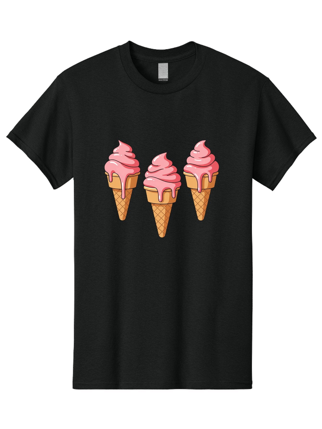 Ice-Cream-Cones-1 Men'S Graphic Tee, 100% Cotton, Comfortable Casual Summer Wear, Machine Washable, Vintage Camera, Old Camera, Antique Camera, Black Camera, Classic Photography, Photography Equipment, Nostalgic Device, Film Camera, Camera Art Baj504 15