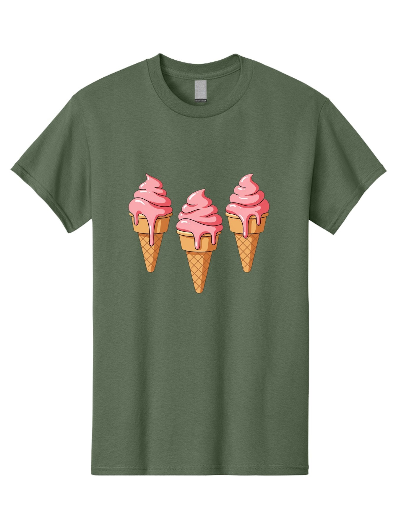 Ice-Cream-Cones-1 Men'S Graphic Tee, 100% Cotton, Comfortable Casual Summer Wear, Machine Washable, Vintage Camera, Old Camera, Antique Camera, Black Camera, Classic Photography, Photography Equipment, Nostalgic Device, Film Camera, Camera Art Baj504 3