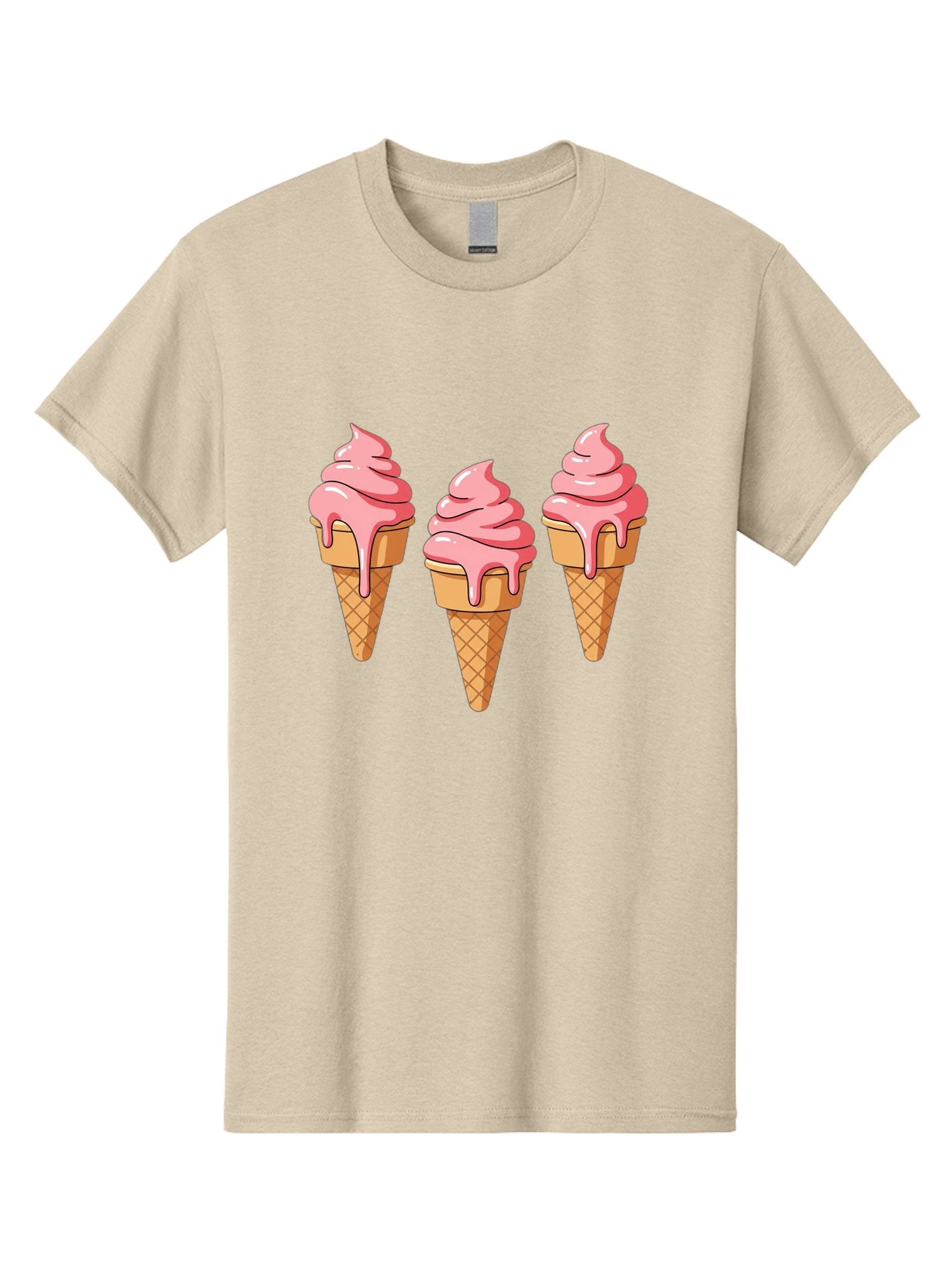 Ice-Cream-Cones-1 Men'S Graphic Tee, 100% Cotton, Comfortable Casual Summer Wear, Machine Washable, Vintage Camera, Old Camera, Antique Camera, Black Camera, Classic Photography, Photography Equipment, Nostalgic Device, Film Camera, Camera Art Baj504