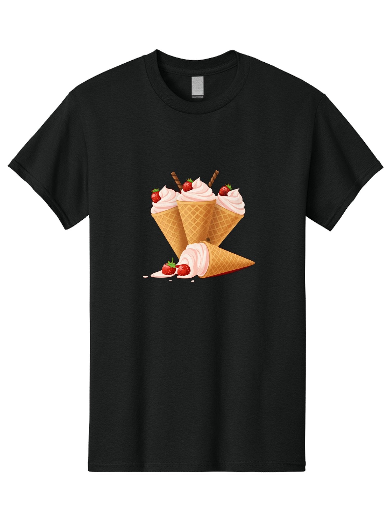 Ice-Cream-Cones-2 Men'S Graphic Tee, 100% Cotton, Comfortable Casual Summer Wear, Machine Washable, Vintage Camera, Old Camera, Antique Camera, Black Camera, Classic Photography, Photography Equipment, Nostalgic Device, Film Camera, Camera Art Baj505 9