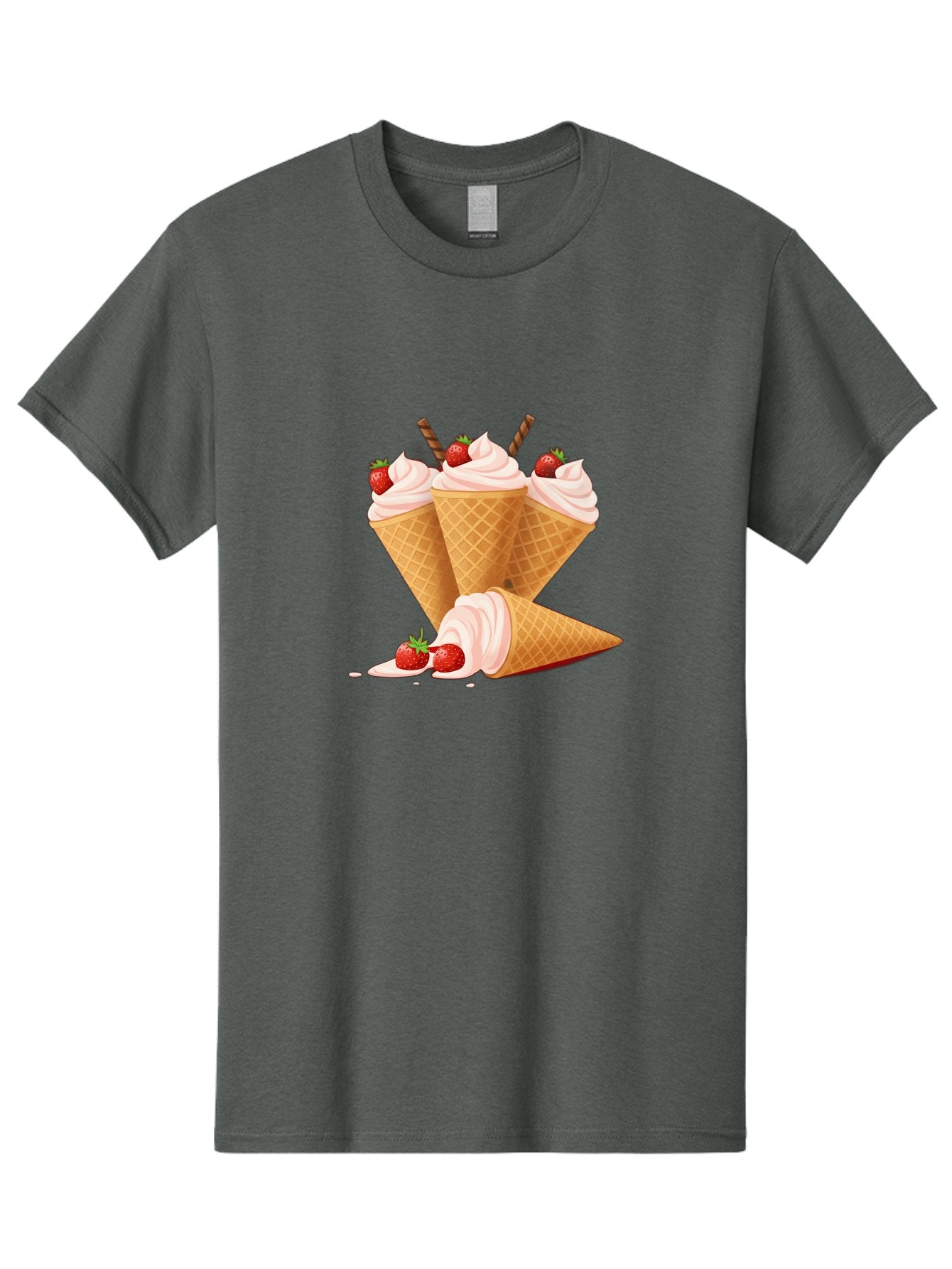 Ice-Cream-Cones-2 Men'S Graphic Tee, 100% Cotton, Comfortable Casual Summer Wear, Machine Washable, Vintage Camera, Old Camera, Antique Camera, Black Camera, Classic Photography, Photography Equipment, Nostalgic Device, Film Camera, Camera Art Baj505 3