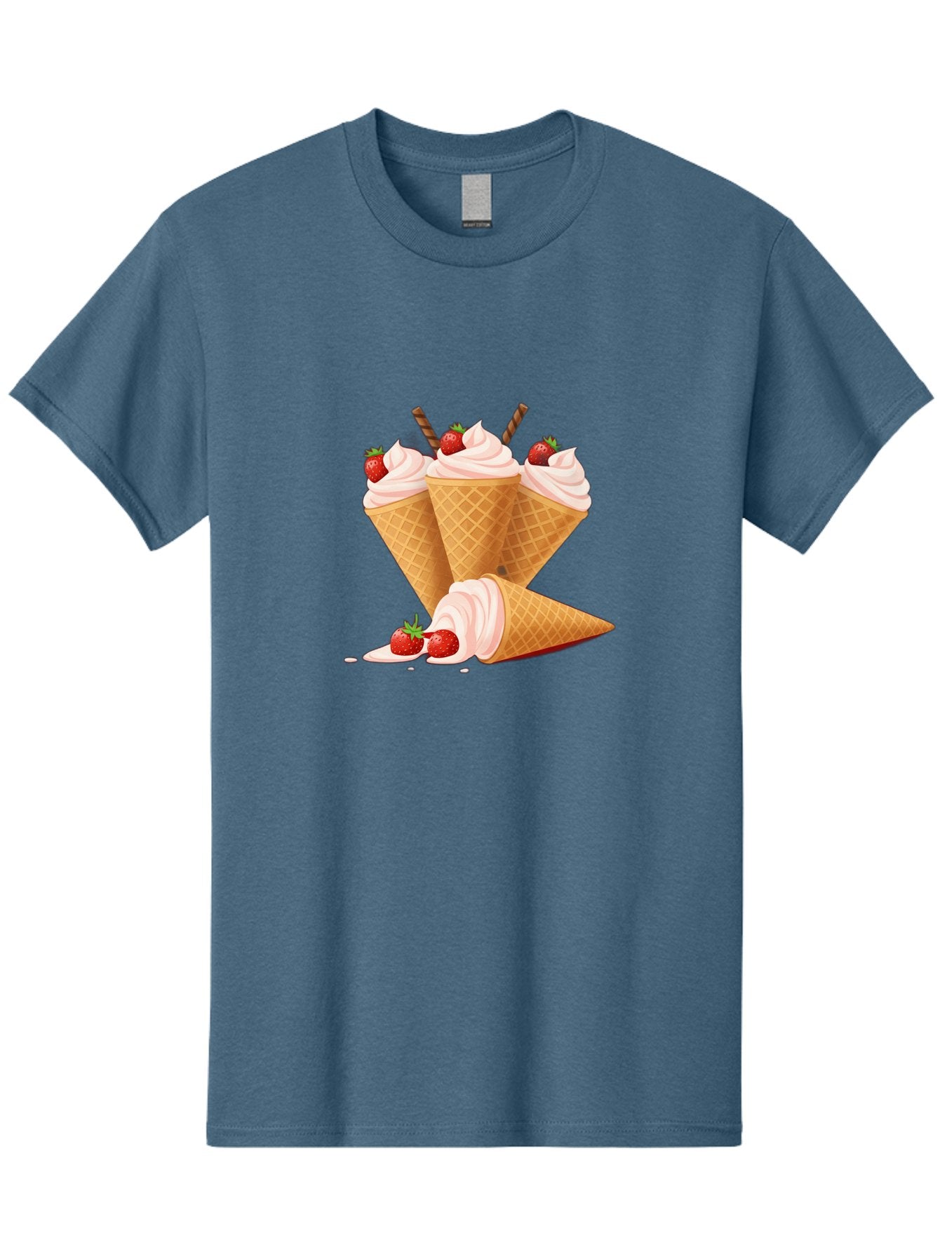 Ice-Cream-Cones-2 Men'S Graphic Tee, 100% Cotton, Comfortable Casual Summer Wear, Machine Washable, Vintage Camera, Old Camera, Antique Camera, Black Camera, Classic Photography, Photography Equipment, Nostalgic Device, Film Camera, Camera Art Baj505 5