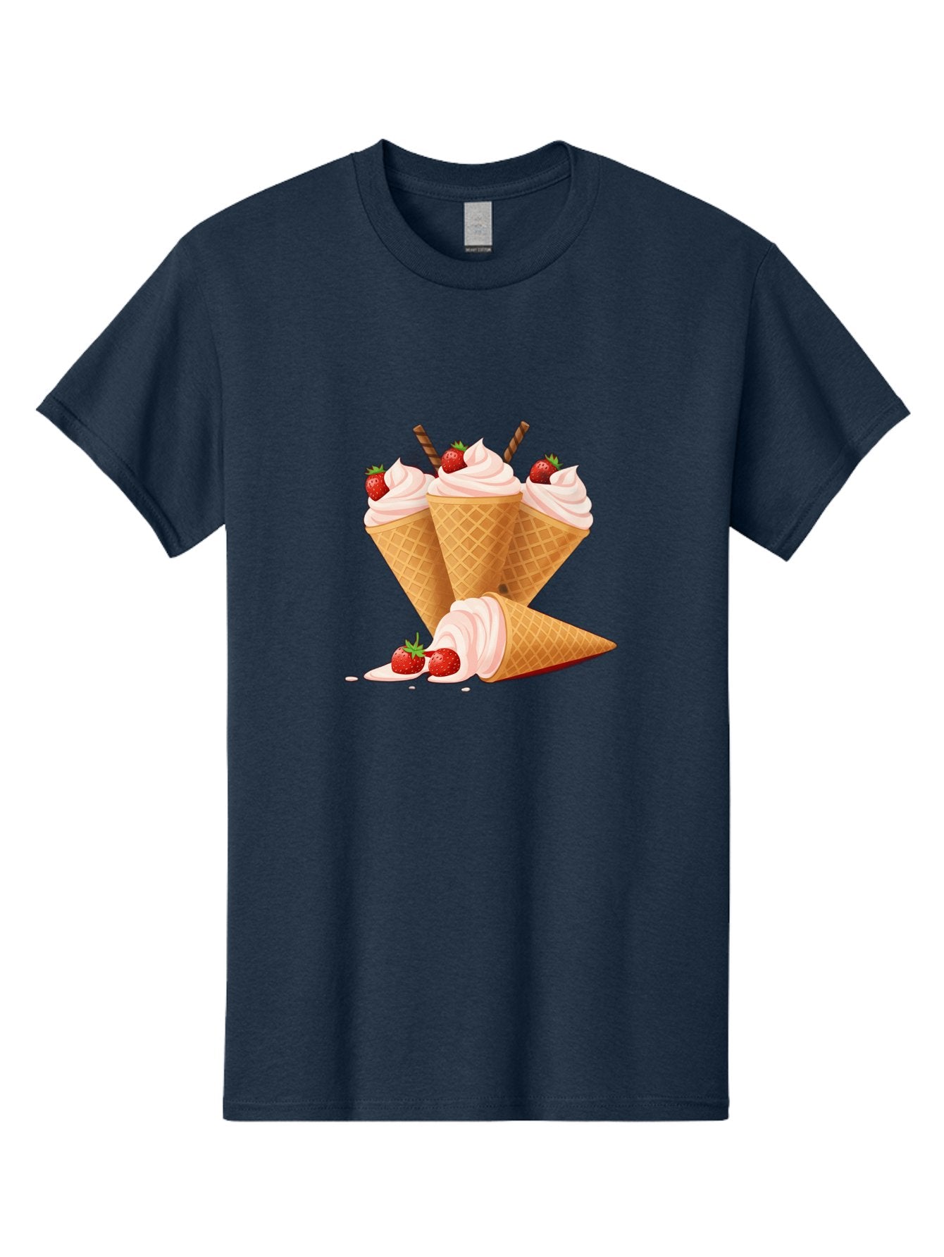 Ice-Cream-Cones-2 Men'S Graphic Tee, 100% Cotton, Comfortable Casual Summer Wear, Machine Washable, Vintage Camera, Old Camera, Antique Camera, Black Camera, Classic Photography, Photography Equipment, Nostalgic Device, Film Camera, Camera Art Baj505 10