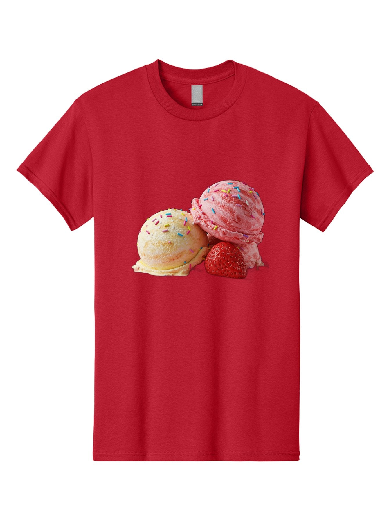 Ice-Cream-Scoops-With-Sprinkles Men'S Graphic Tee, 100% Cotton, Comfortable Casual Summer Wear, Machine Washable, Vintage Camera, Old Camera, Antique Camera, Black Camera, Classic Photography, Photography Equipment, Nostalgic Device, Baj510