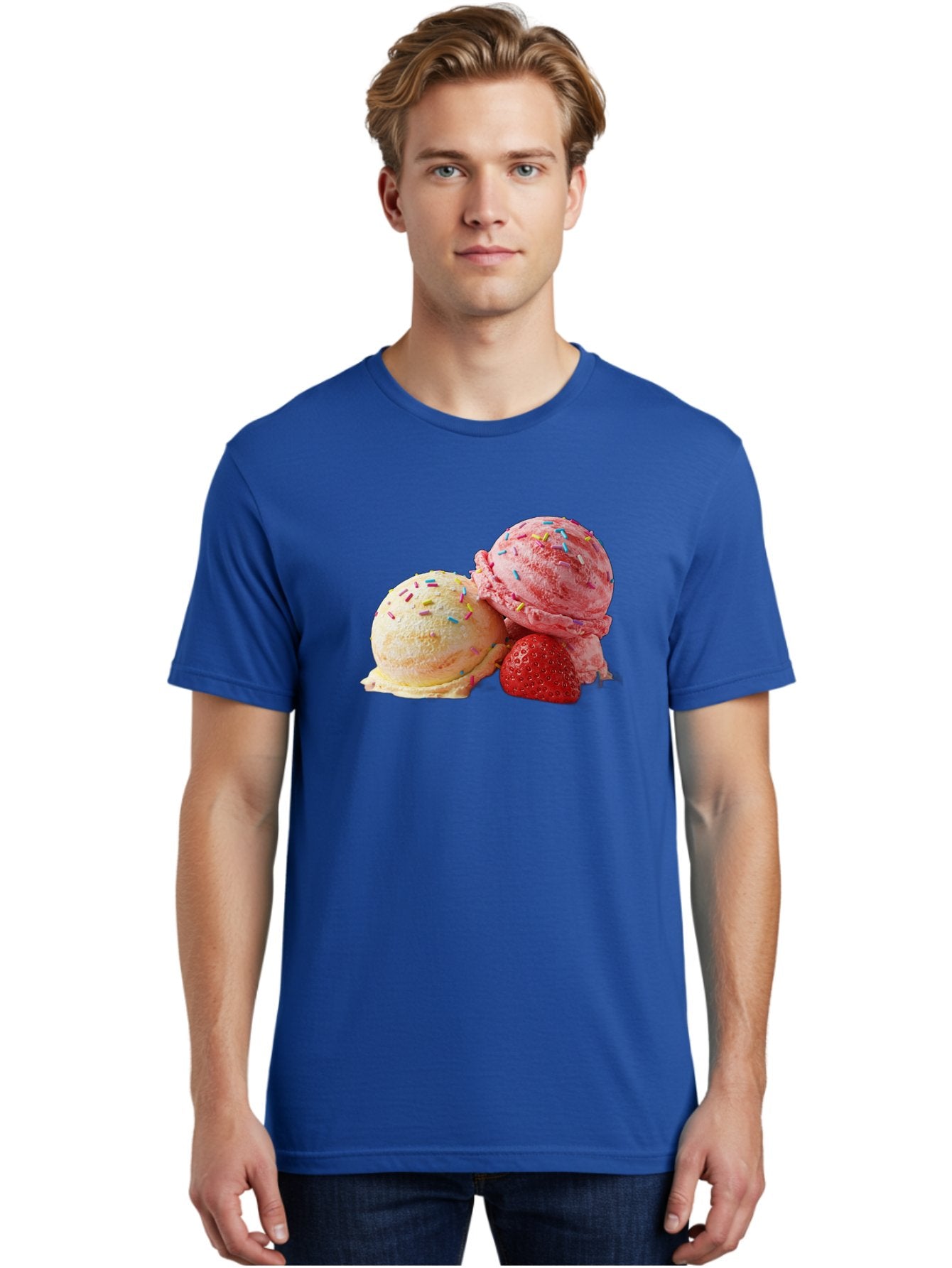 Ice-Cream-Scoops-With-Sprinkles Men'S Graphic Tee, 100% Cotton, Comfortable Casual Summer Wear, Machine Washable, Vintage Camera, Old Camera, Antique Camera, Black Camera, Classic Photography, Photography Equipment, Nostalgic Device, Baj510 26