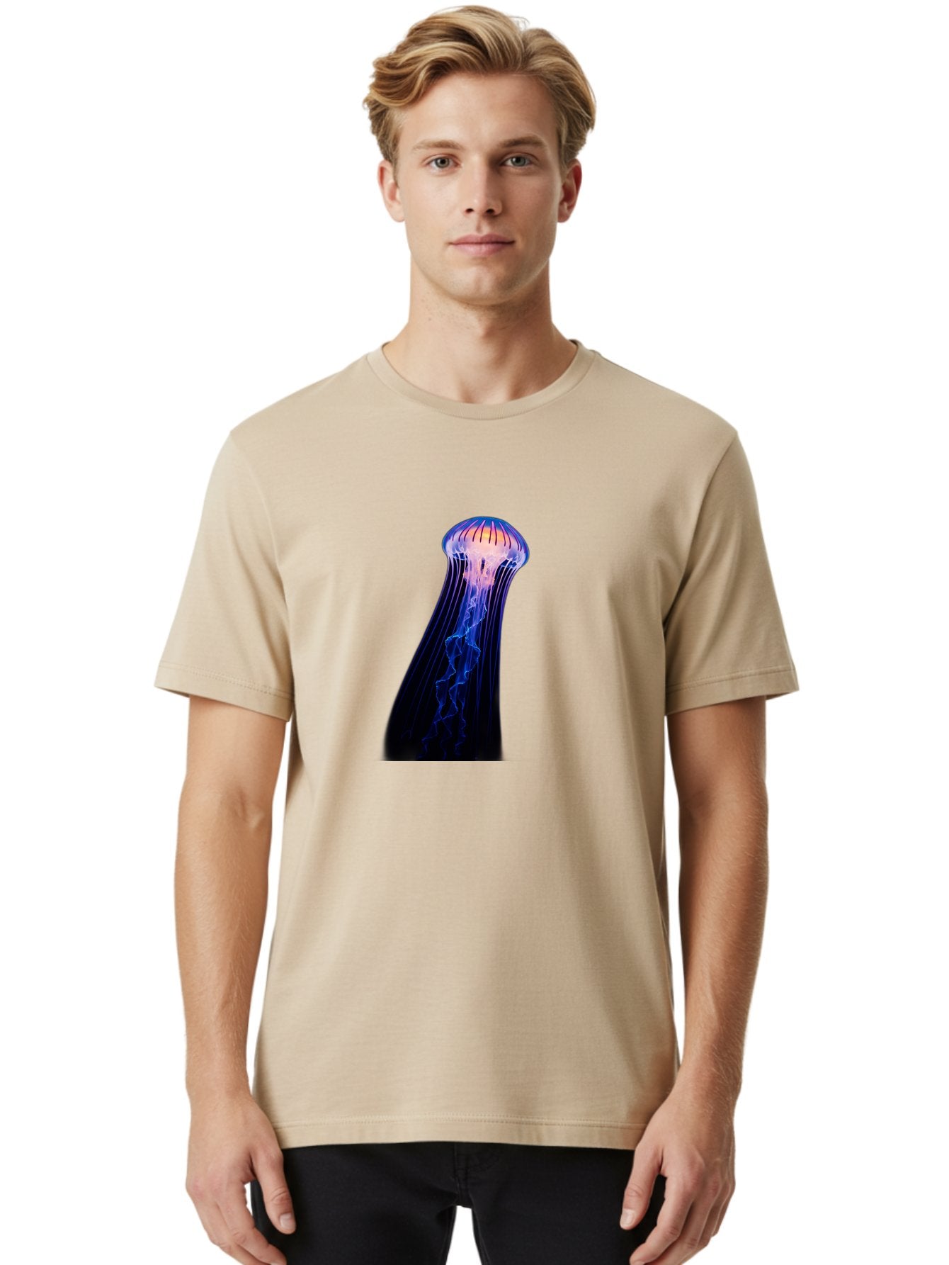 Jellyfish-5 Men'S Graphic Tee, 100% Cotton, Comfortable Casual Summer Wear, Machine Washable, Vintage Camera, Old Camera, Antique Camera, Black Camera, Classic Photography, Photography Equipment, Nostalgic Device, Film Camera, Camera Art Baj518 16