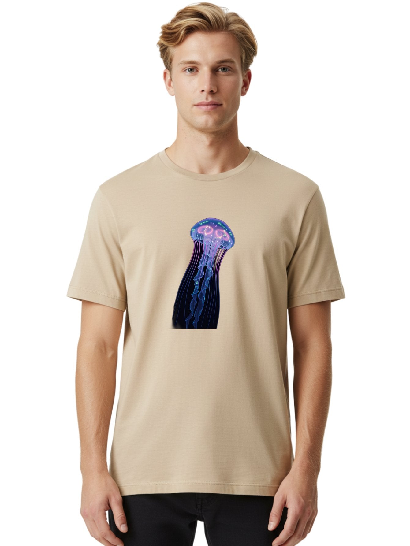 Jellyfish-7 Men'S Graphic Tee, 100% Cotton, Comfortable Casual Summer Wear, Machine Washable, Vintage Camera, Old Camera, Antique Camera, Black Camera, Classic Photography, Photography Equipment, Nostalgic Device, Film Camera, Camera Art Baj520 18