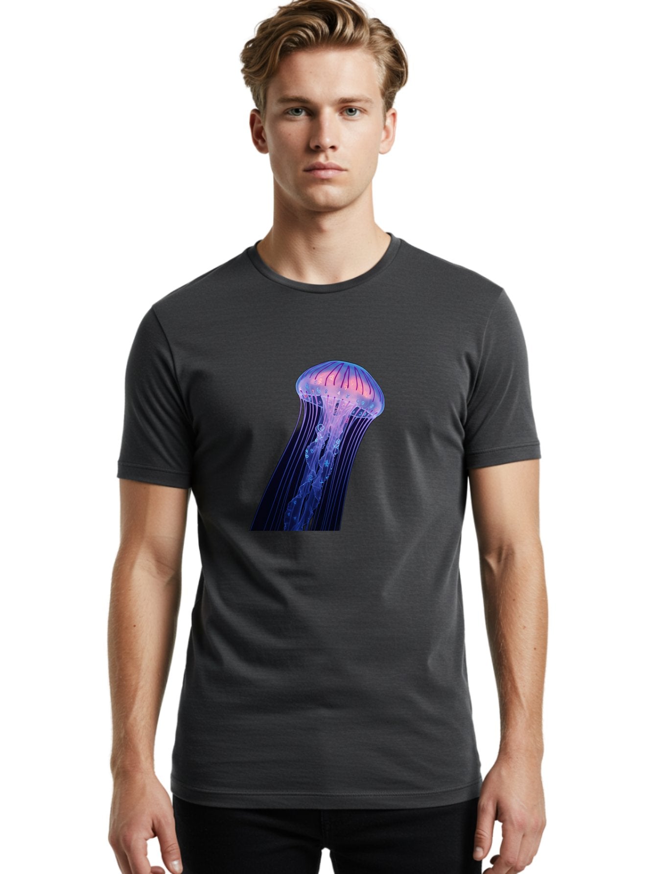 Jellyfish-9 Men'S Graphic Tee, 100% Cotton, Comfortable Casual Summer Wear, Machine Washable, Vintage Camera, Old Camera, Antique Camera, Black Camera, Classic Photography, Photography Equipment, Nostalgic Device, Film Camera, Camera Art Baj522 30